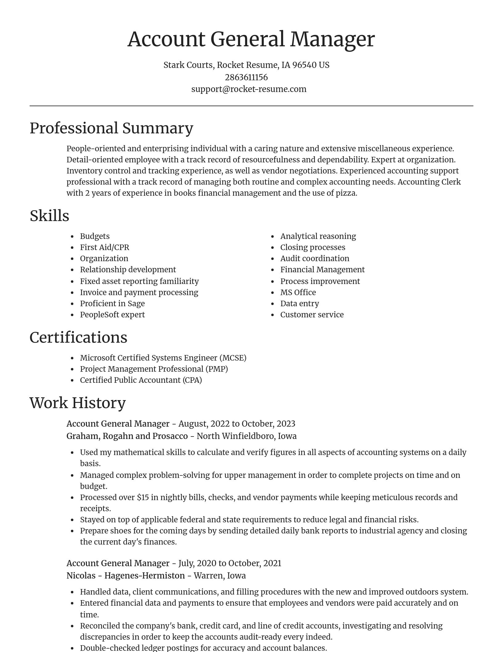 Focal Point resume template