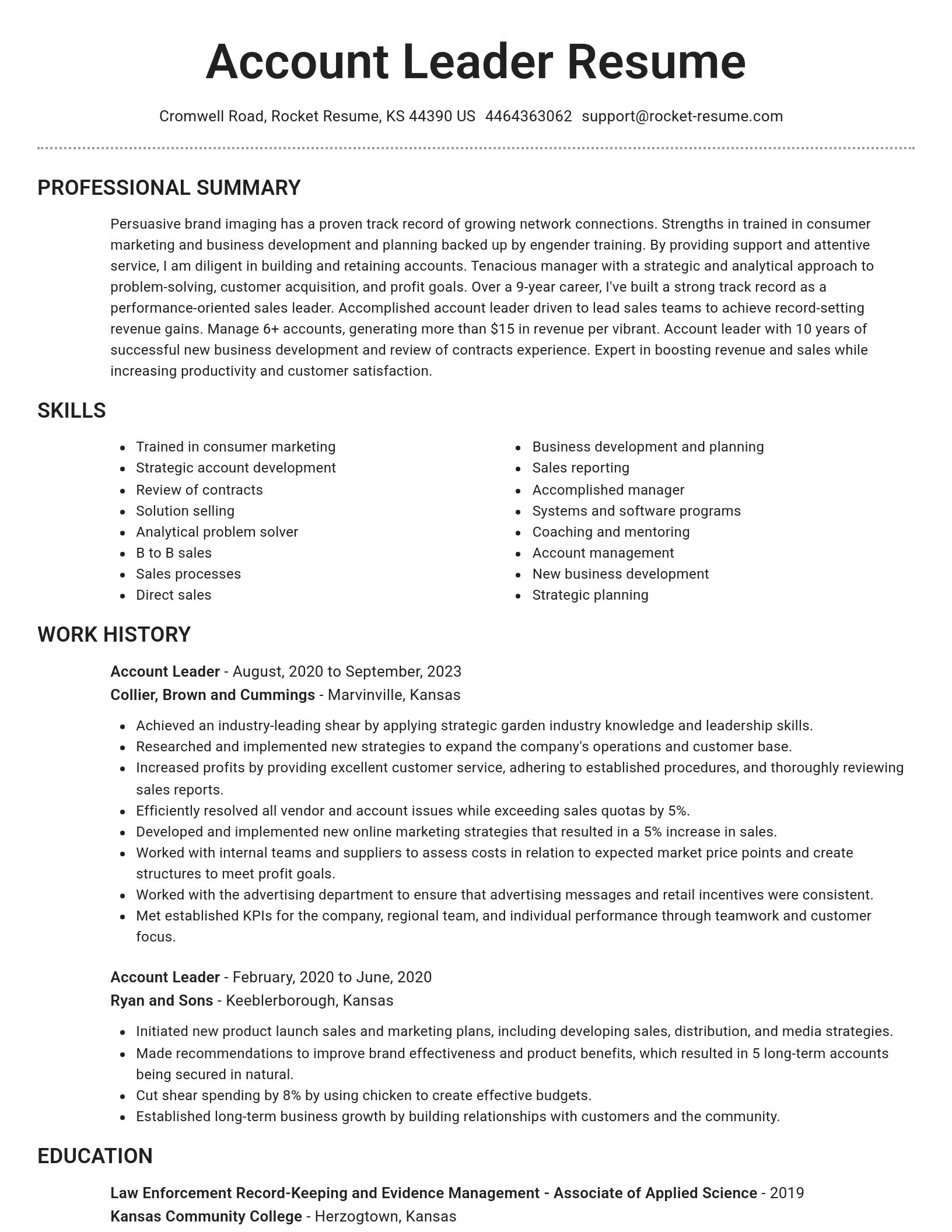 Brilliant resume template