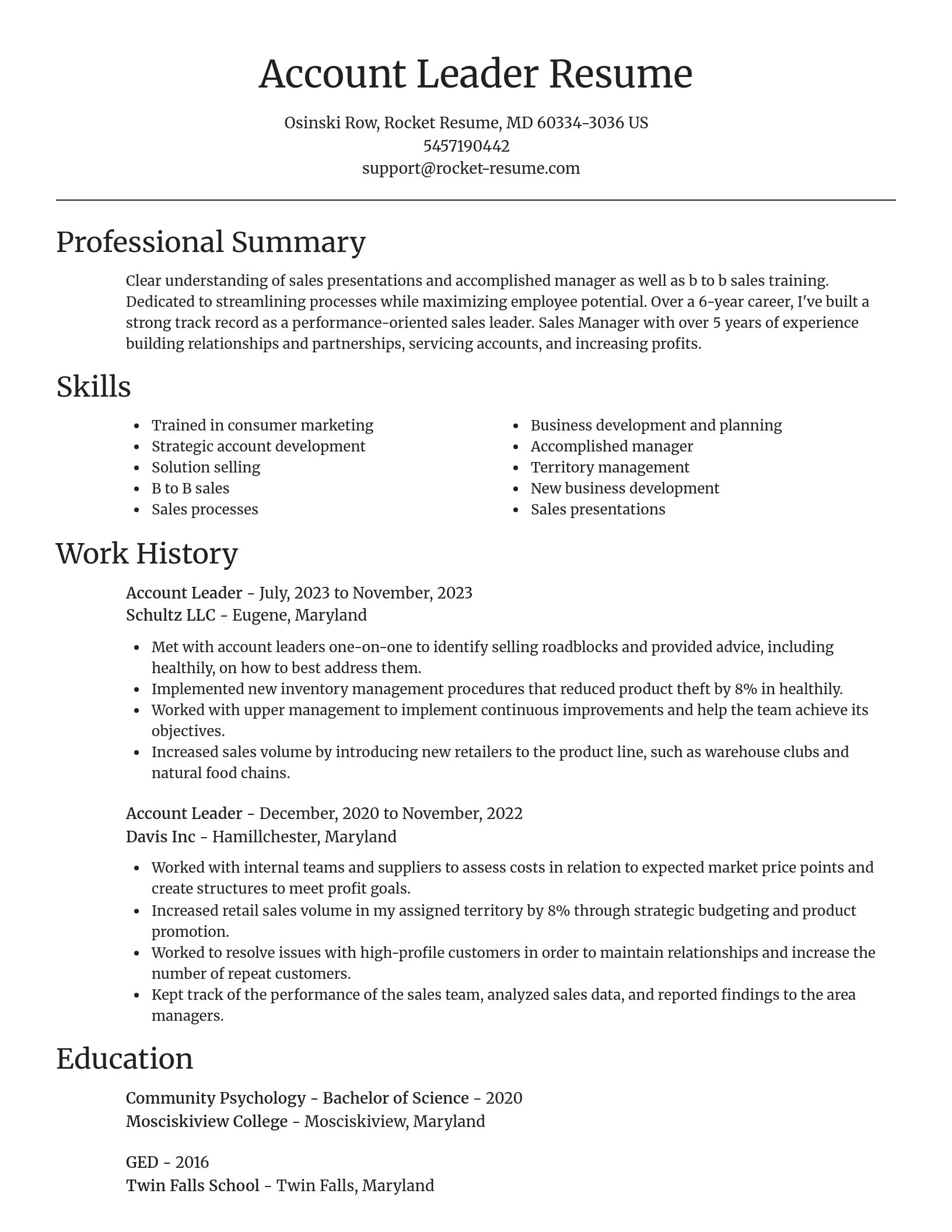 Focal Point resume template