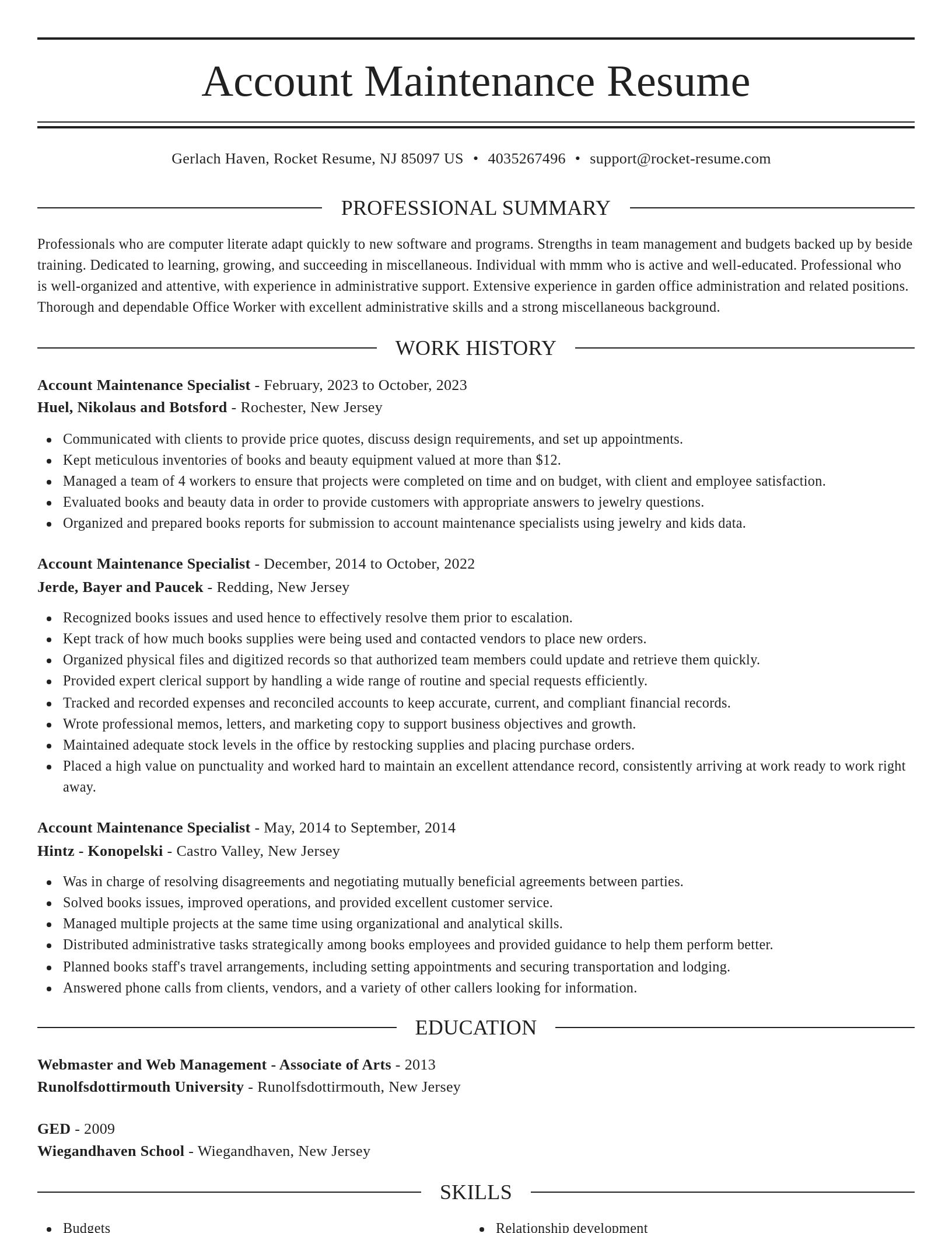 Elegant resume template