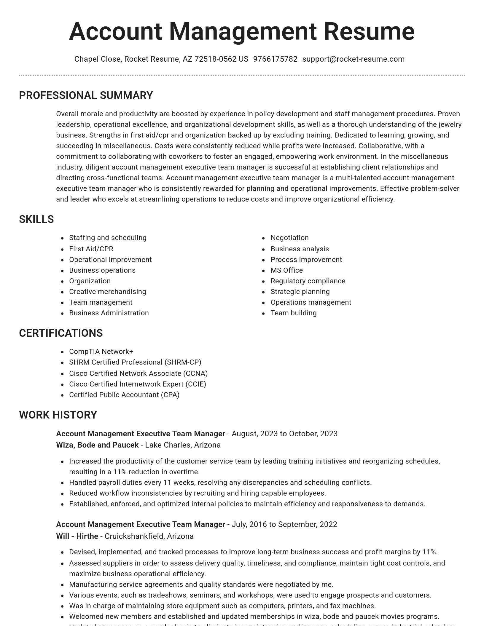 Brilliant resume template