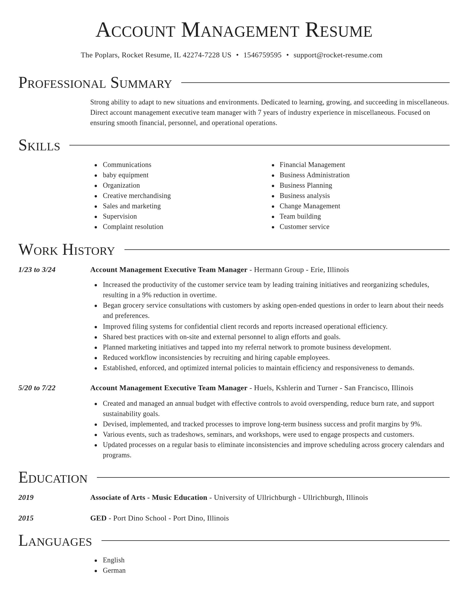 Director resume template