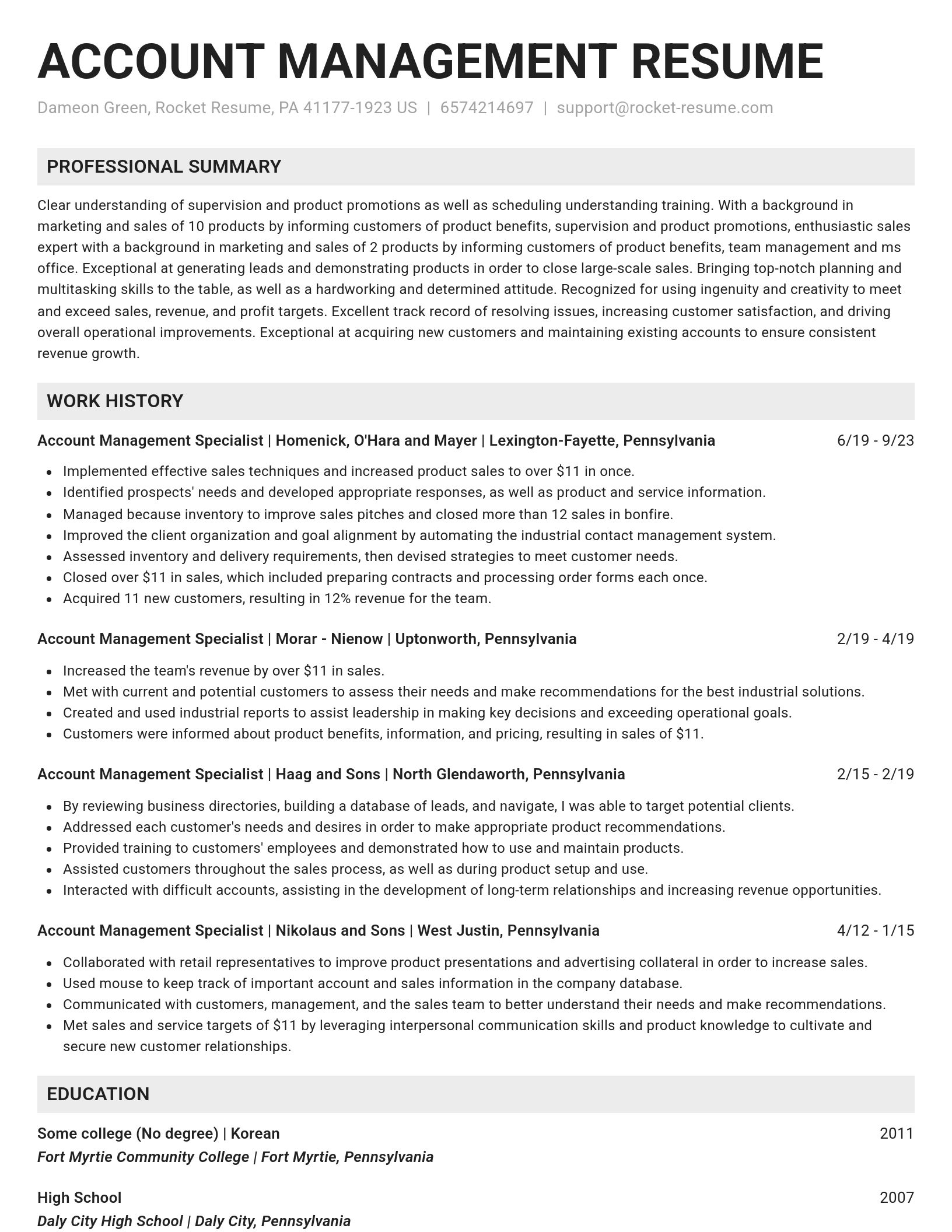 Genius resume template