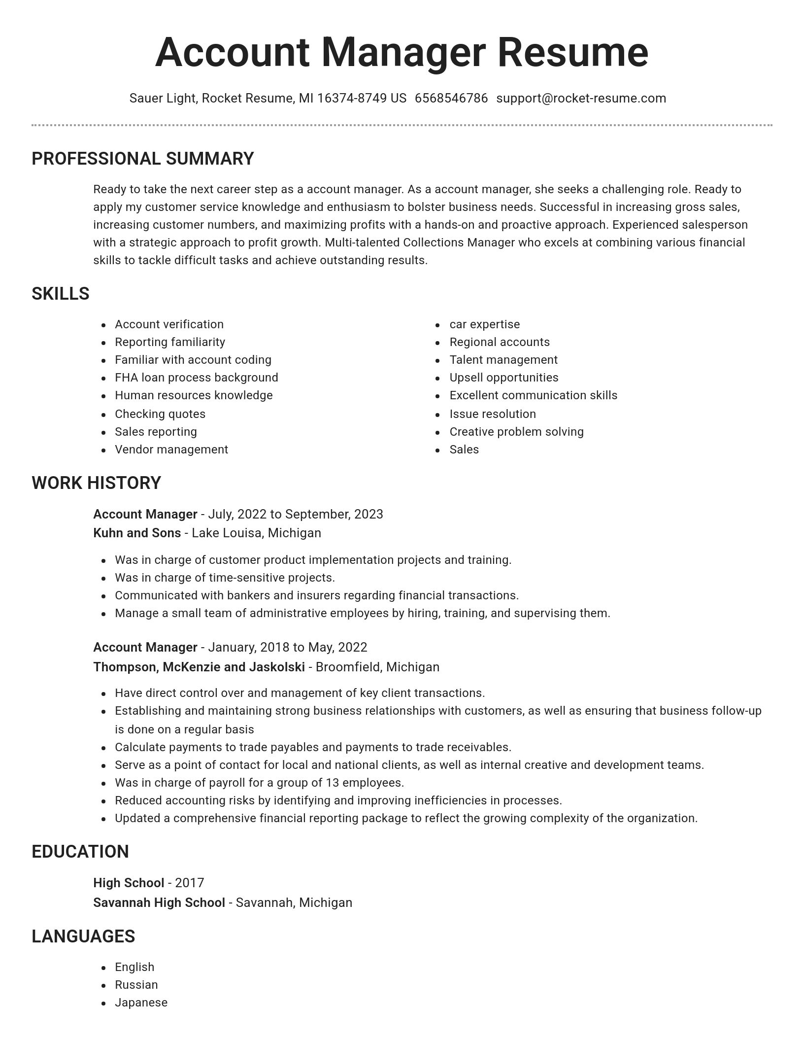 Brilliant resume template