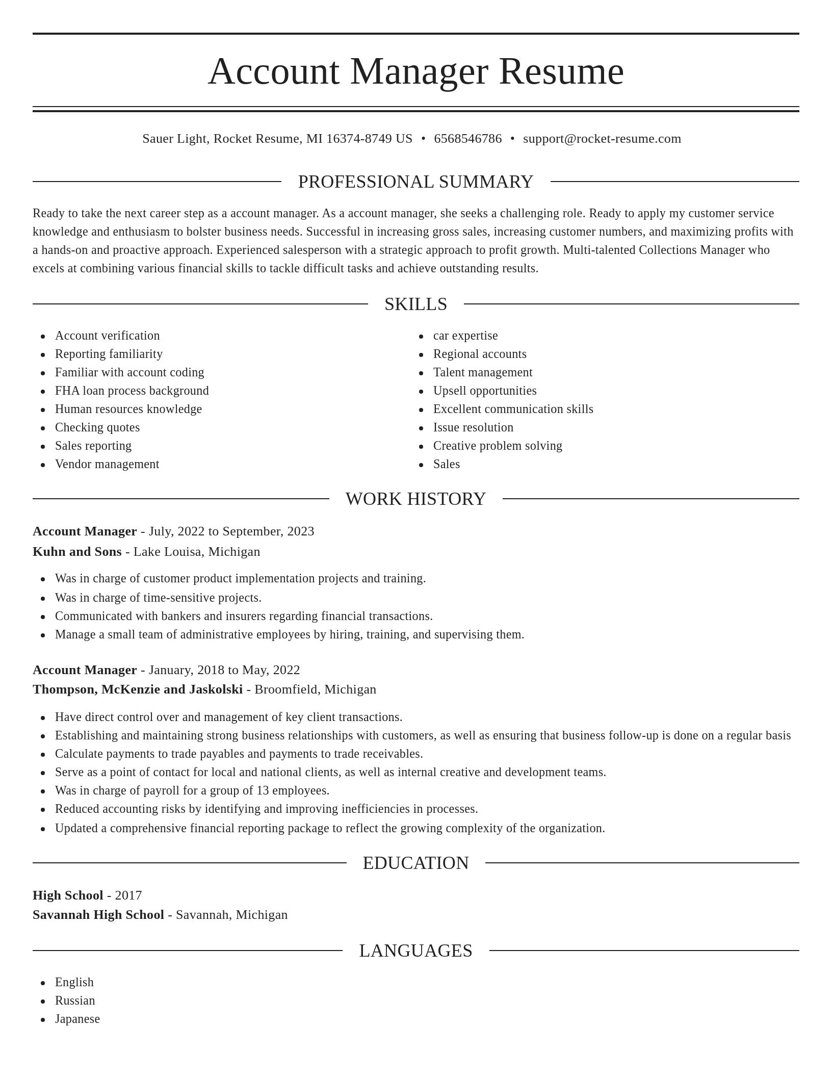 Elegant resume template
