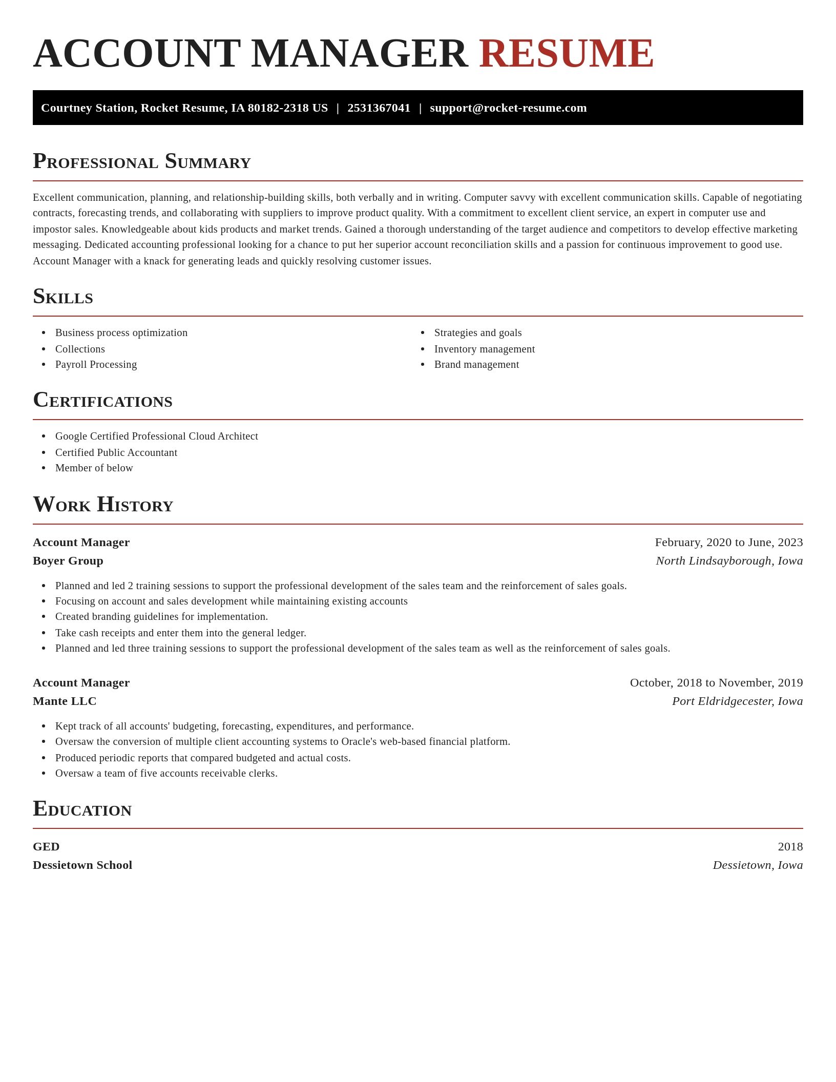 Exquisite resume template