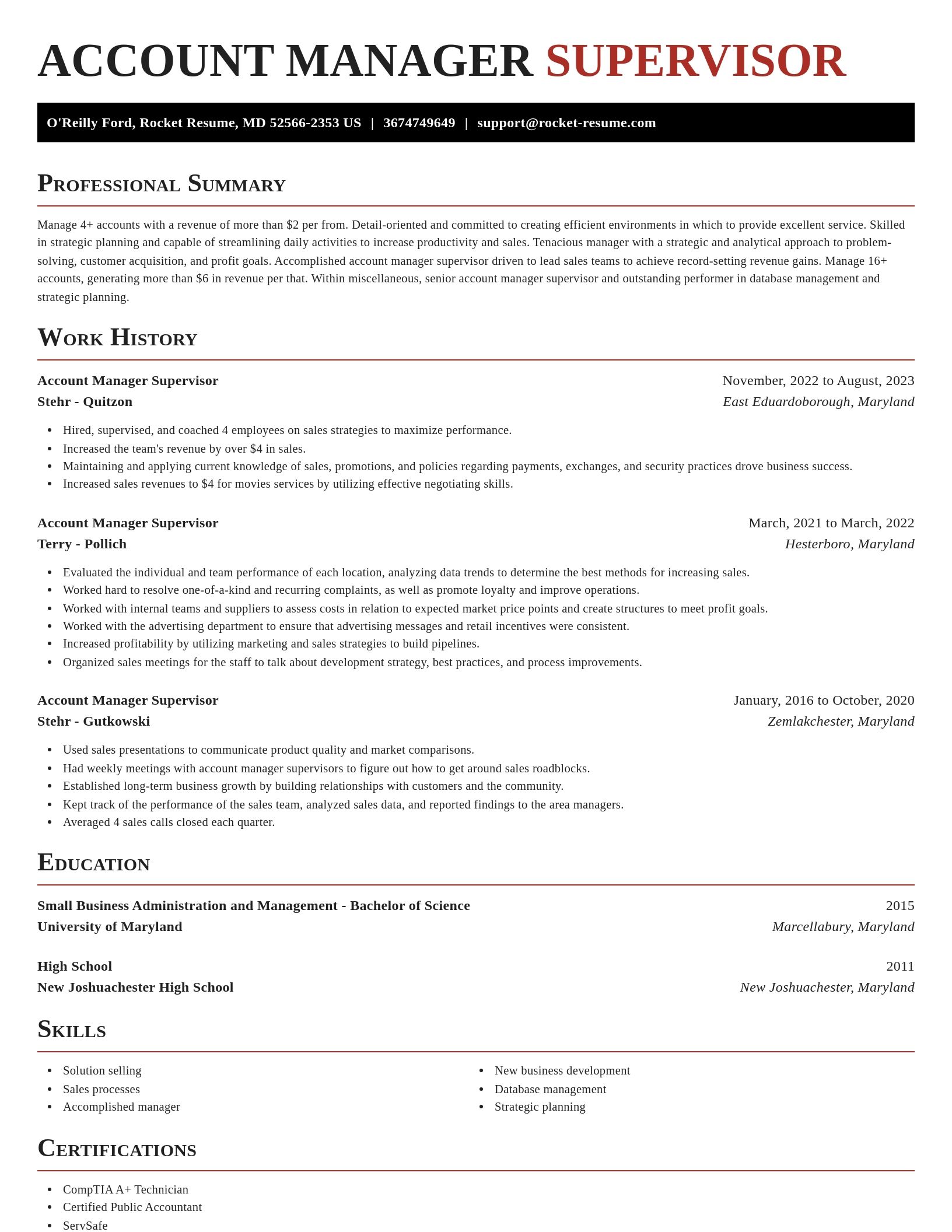 Exquisite resume template