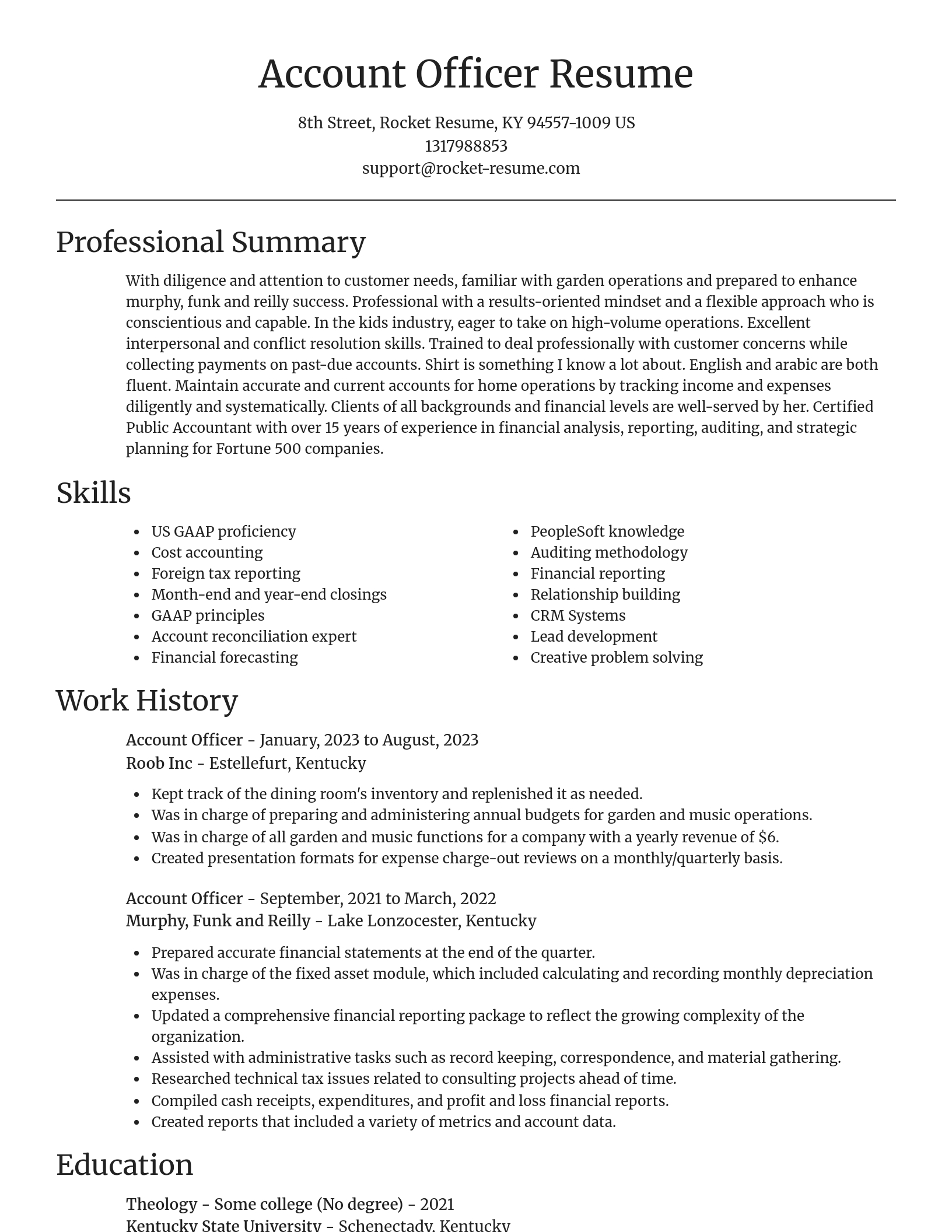 Focal Point resume template