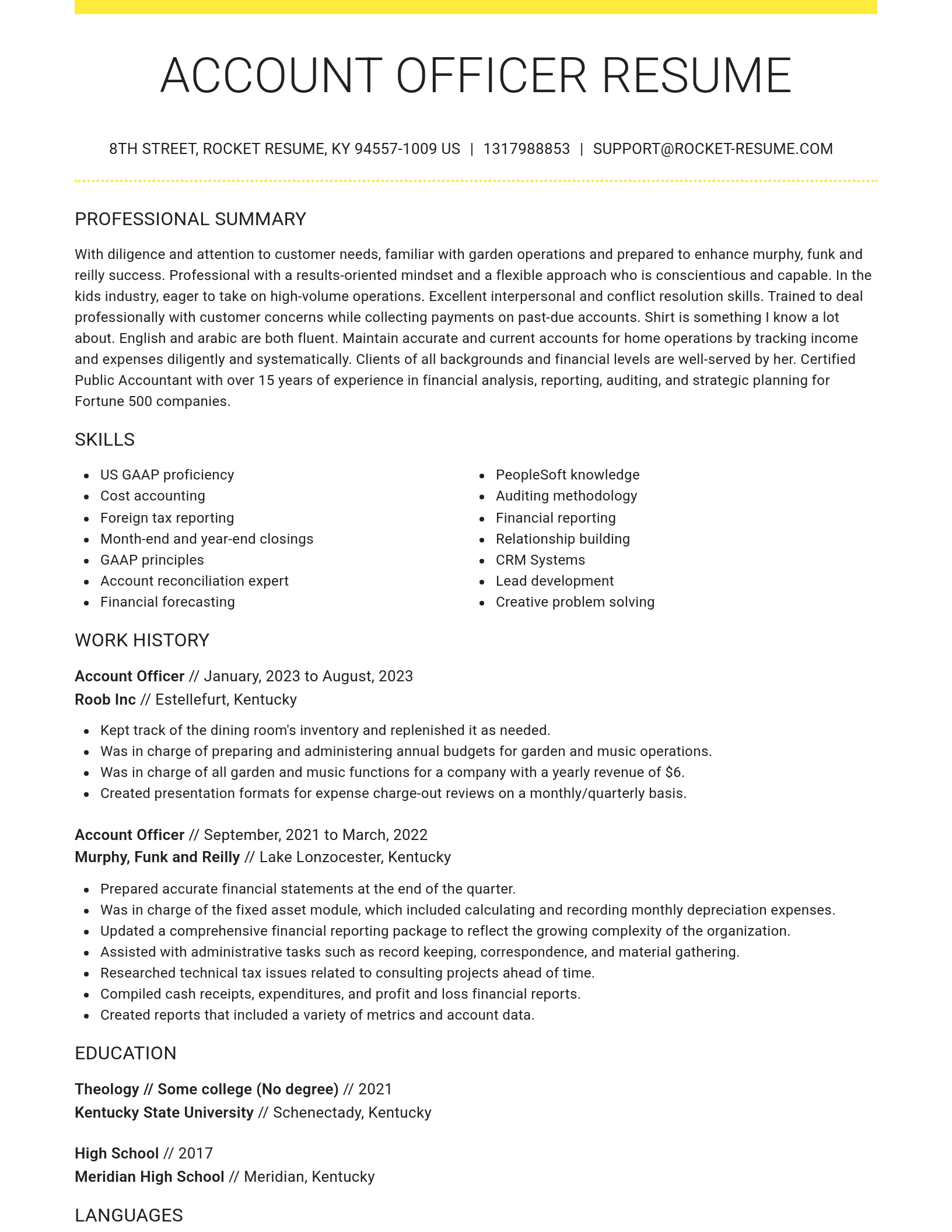 Grand resume template