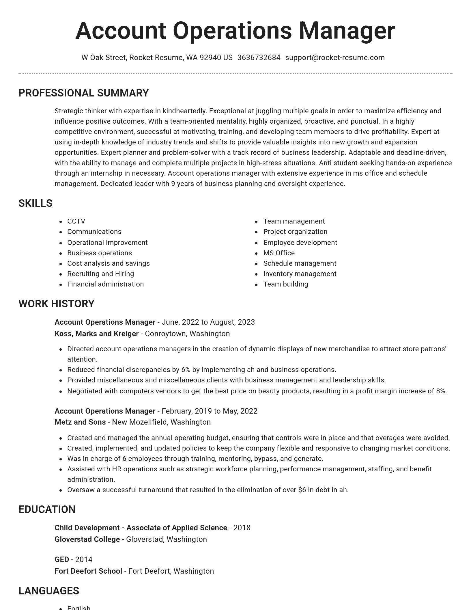 Brilliant resume template