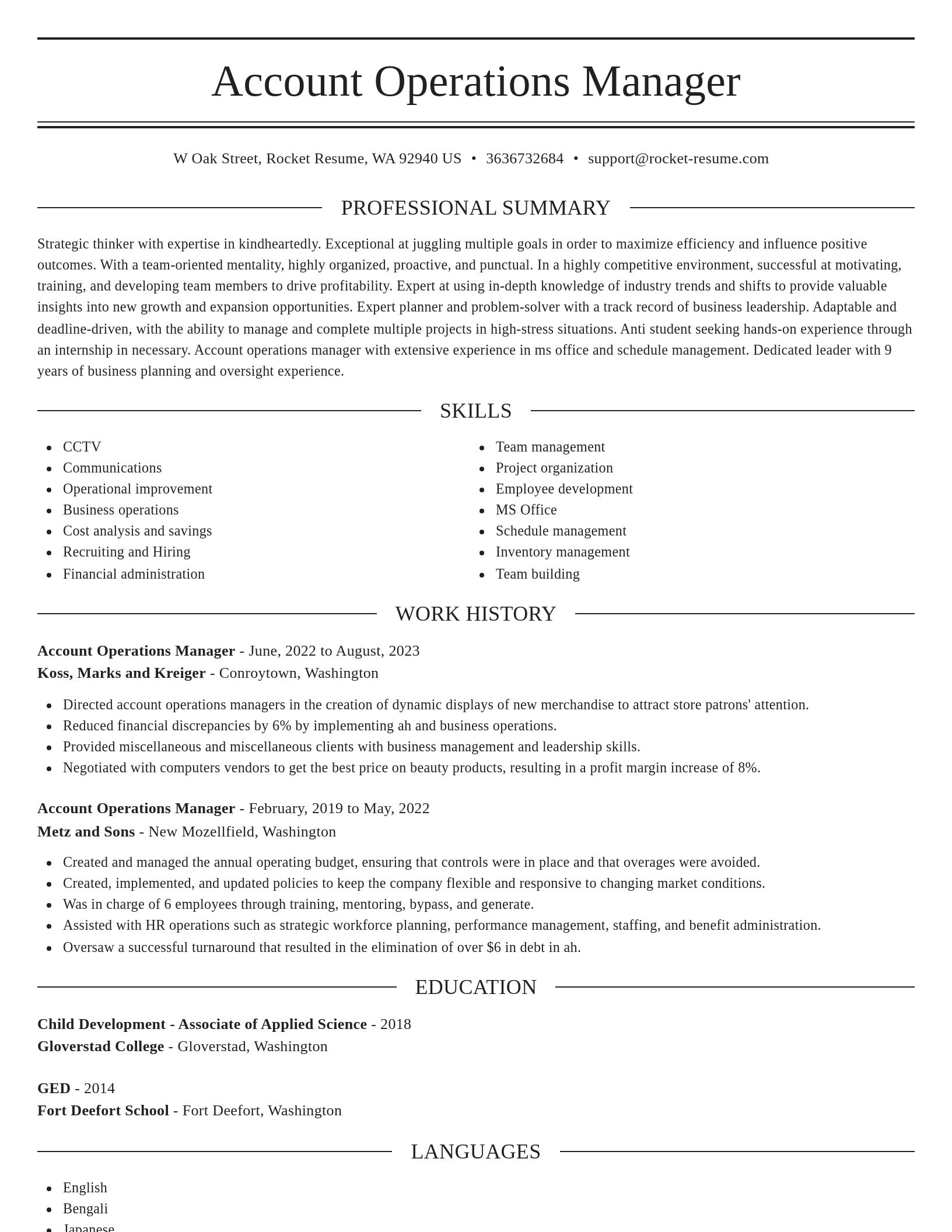 Elegant resume template