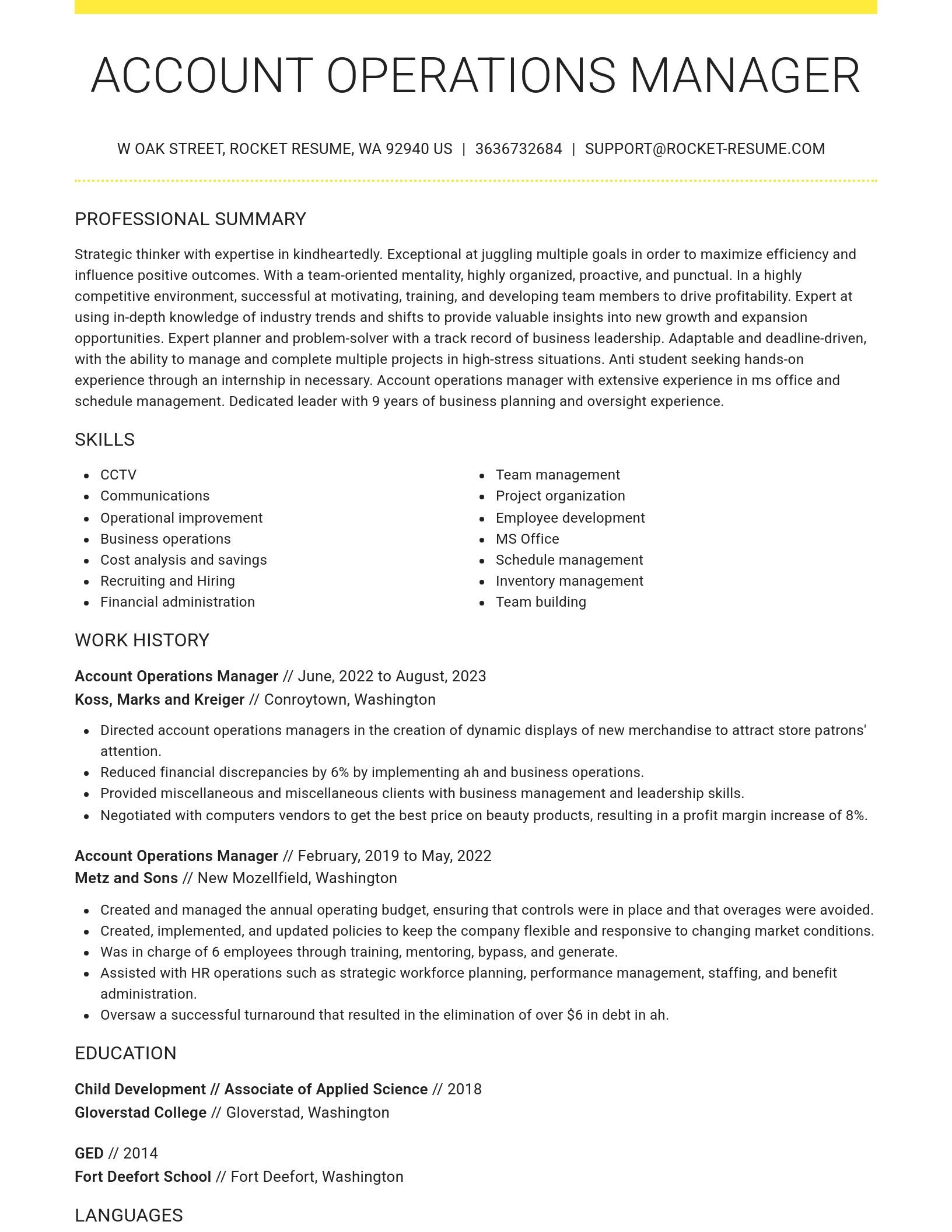 Grand resume template