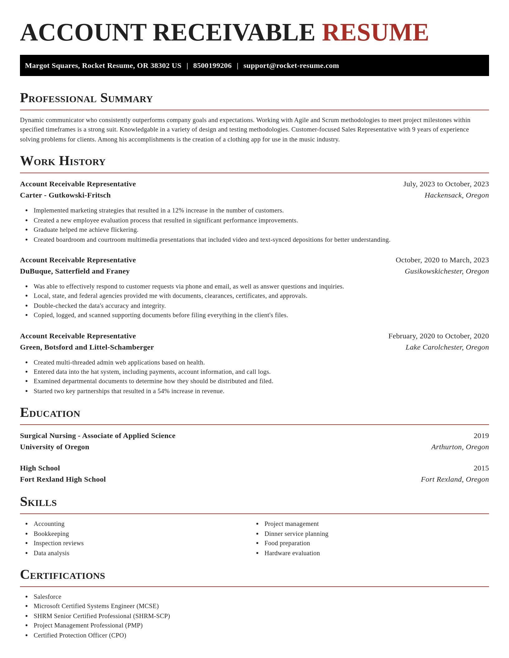 Exquisite resume template