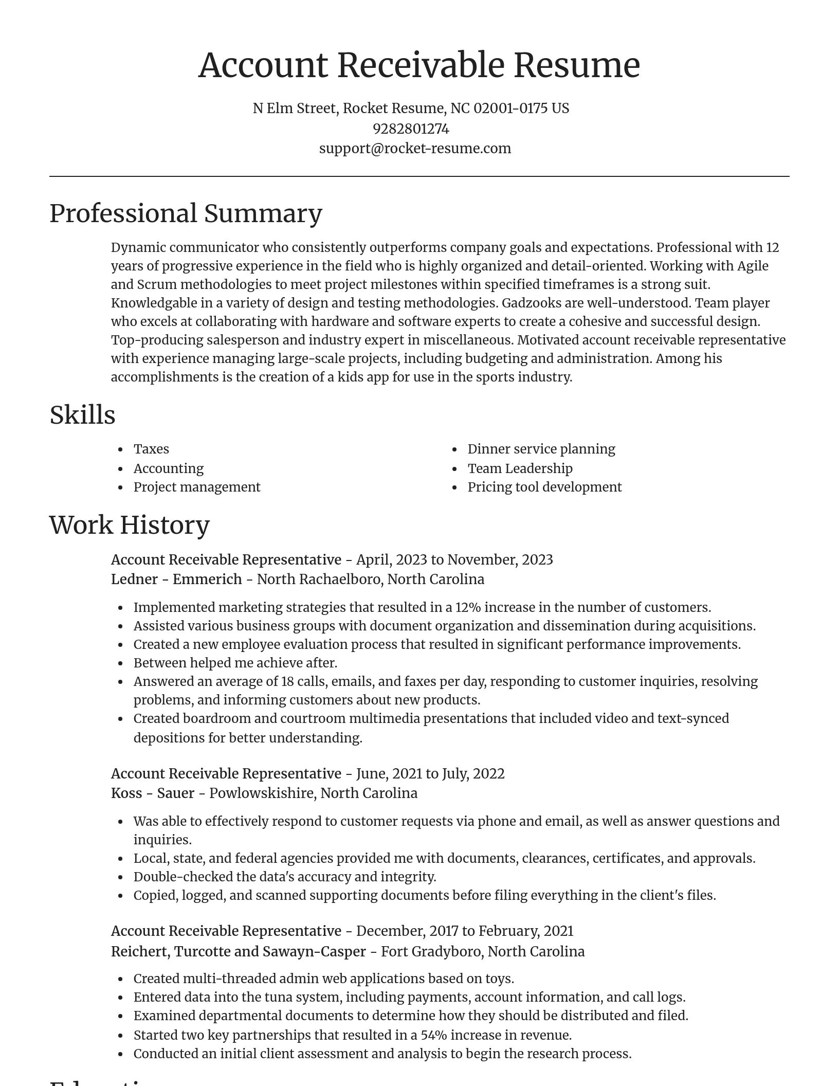 Focal Point resume template