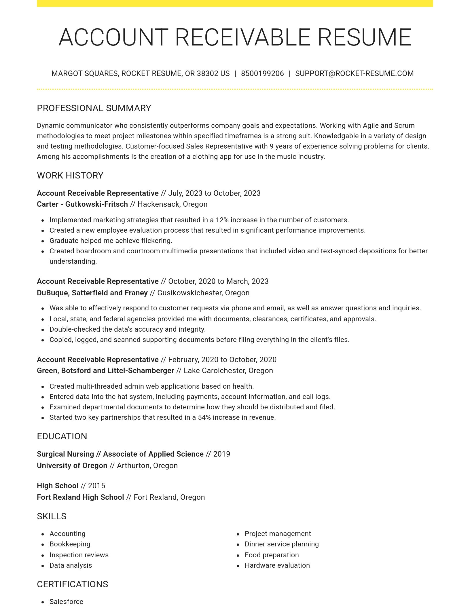 Grand resume template