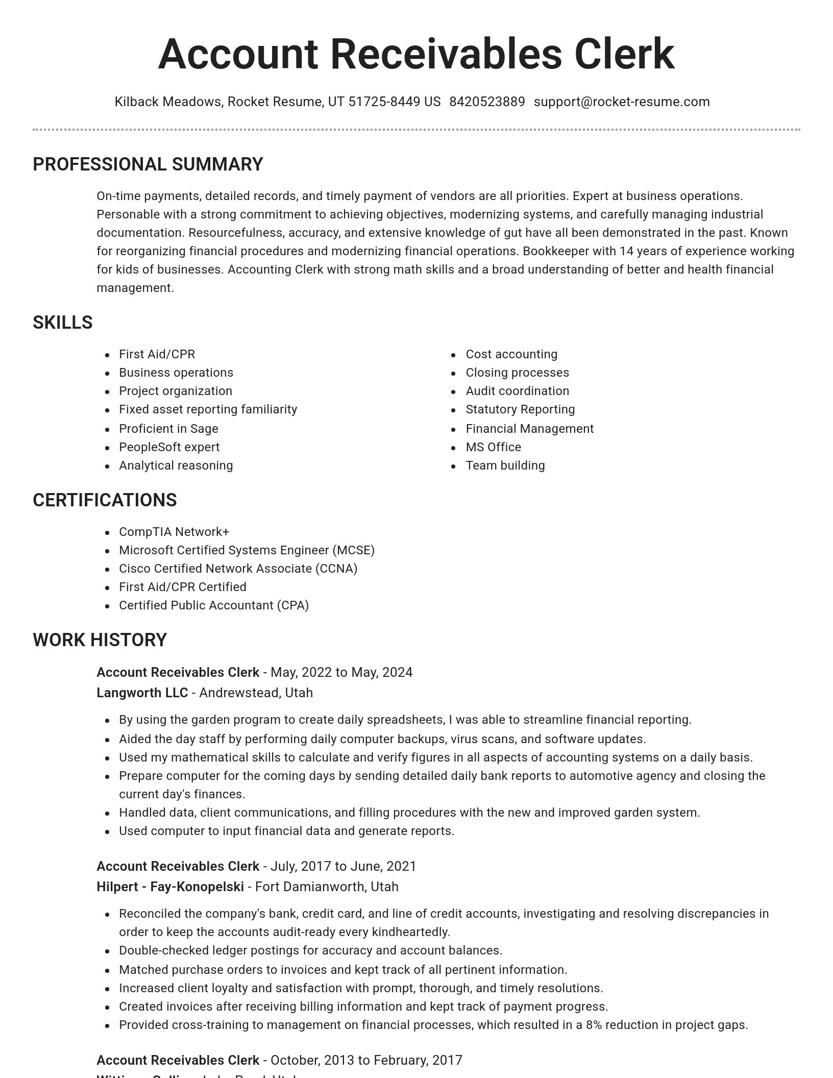 Brilliant resume template