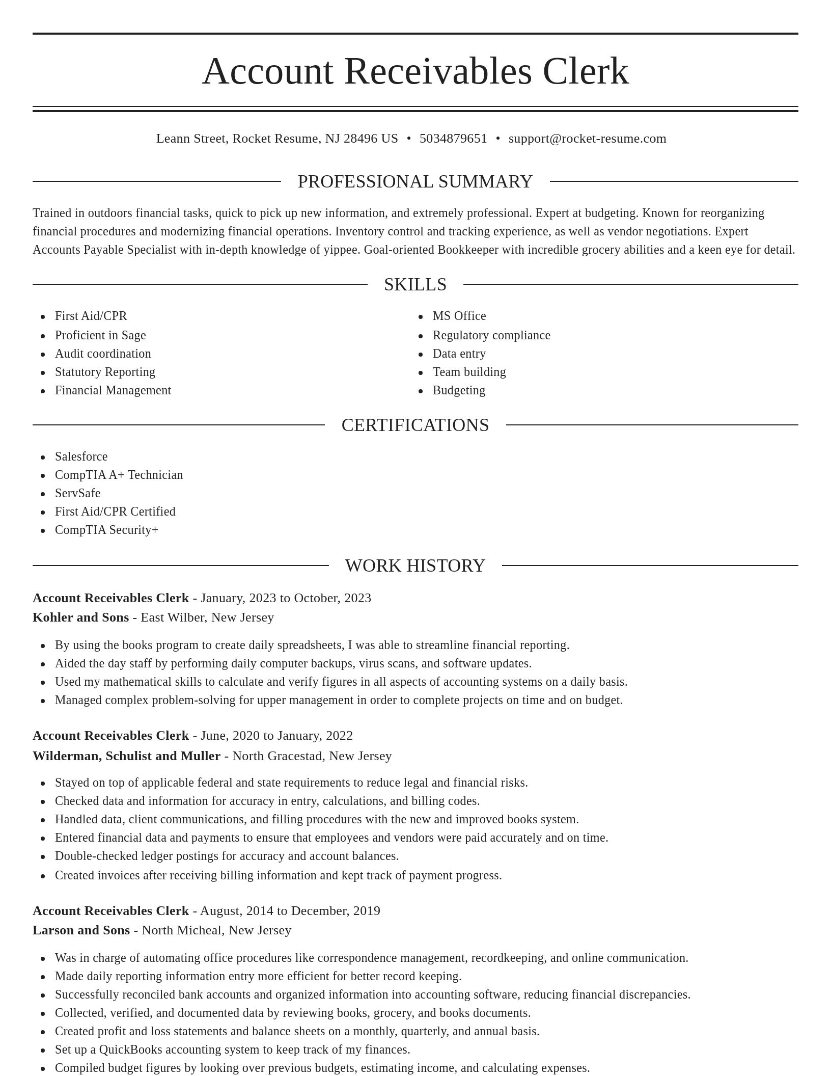 Elegant resume template