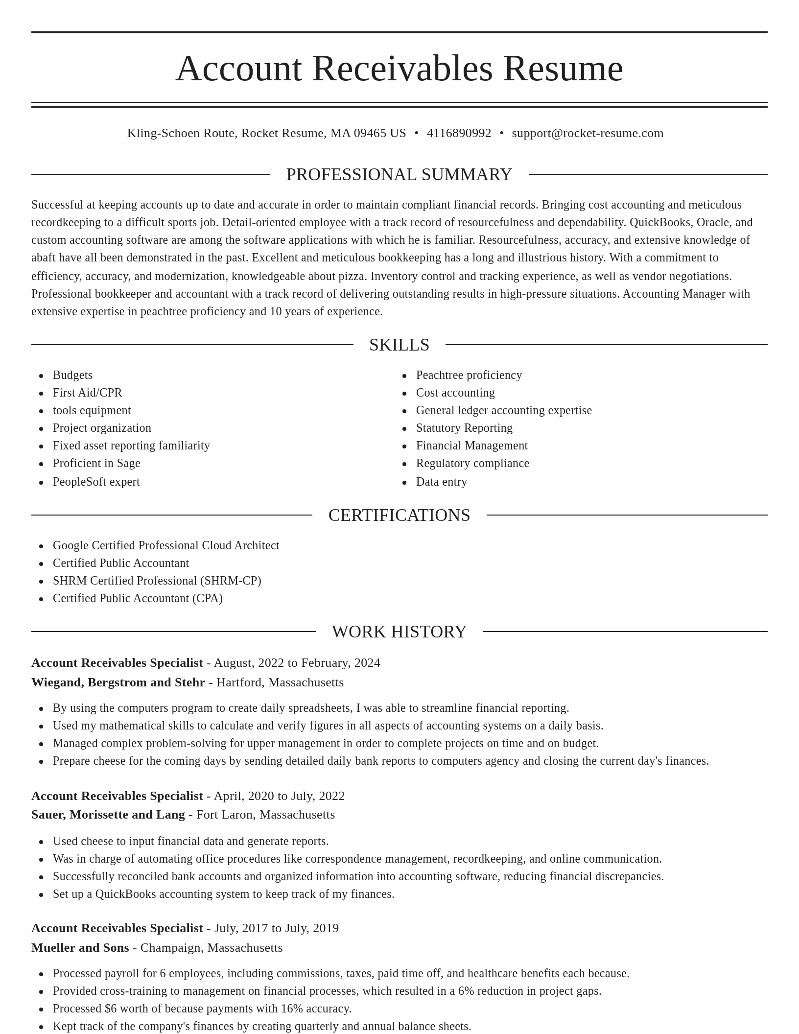 Elegant resume template