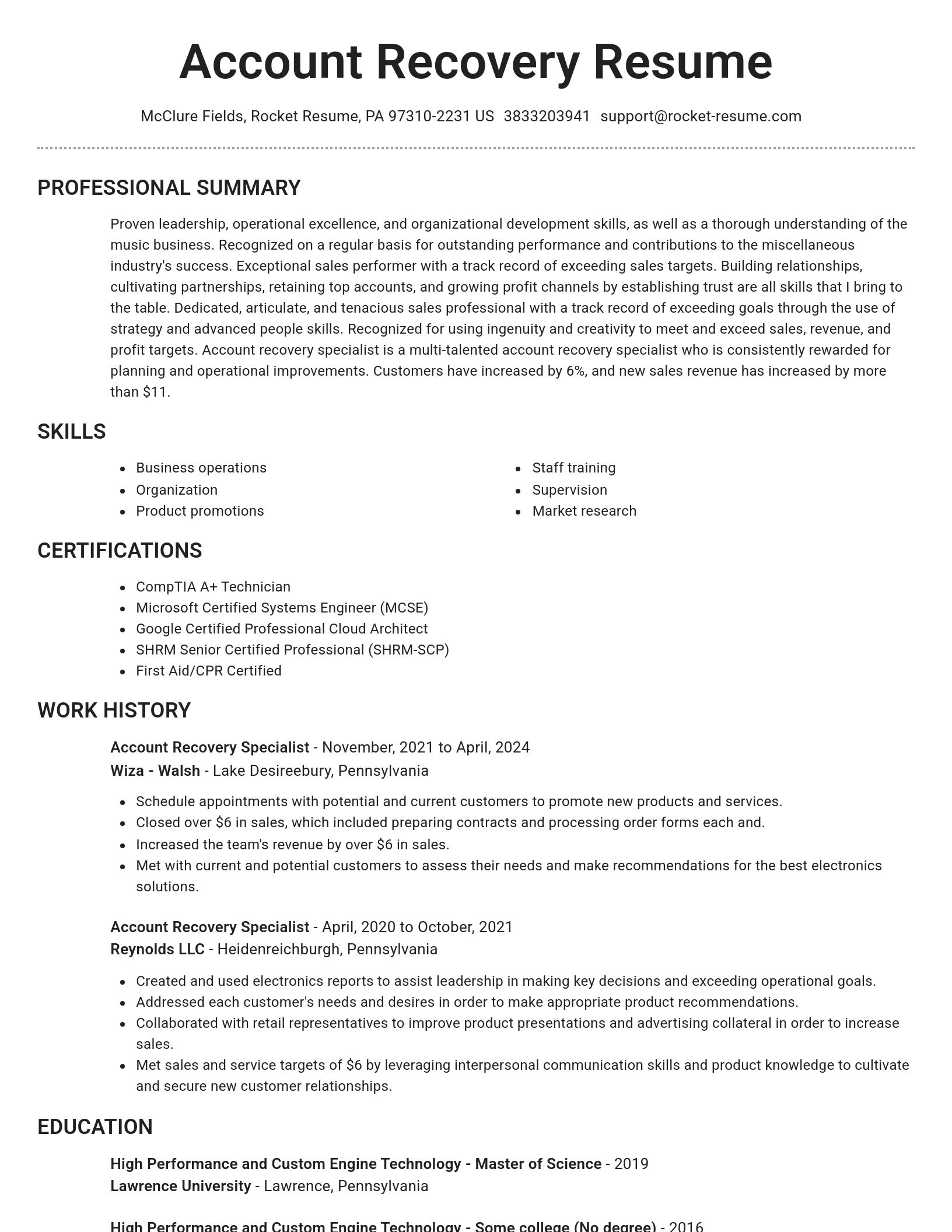 Brilliant resume template