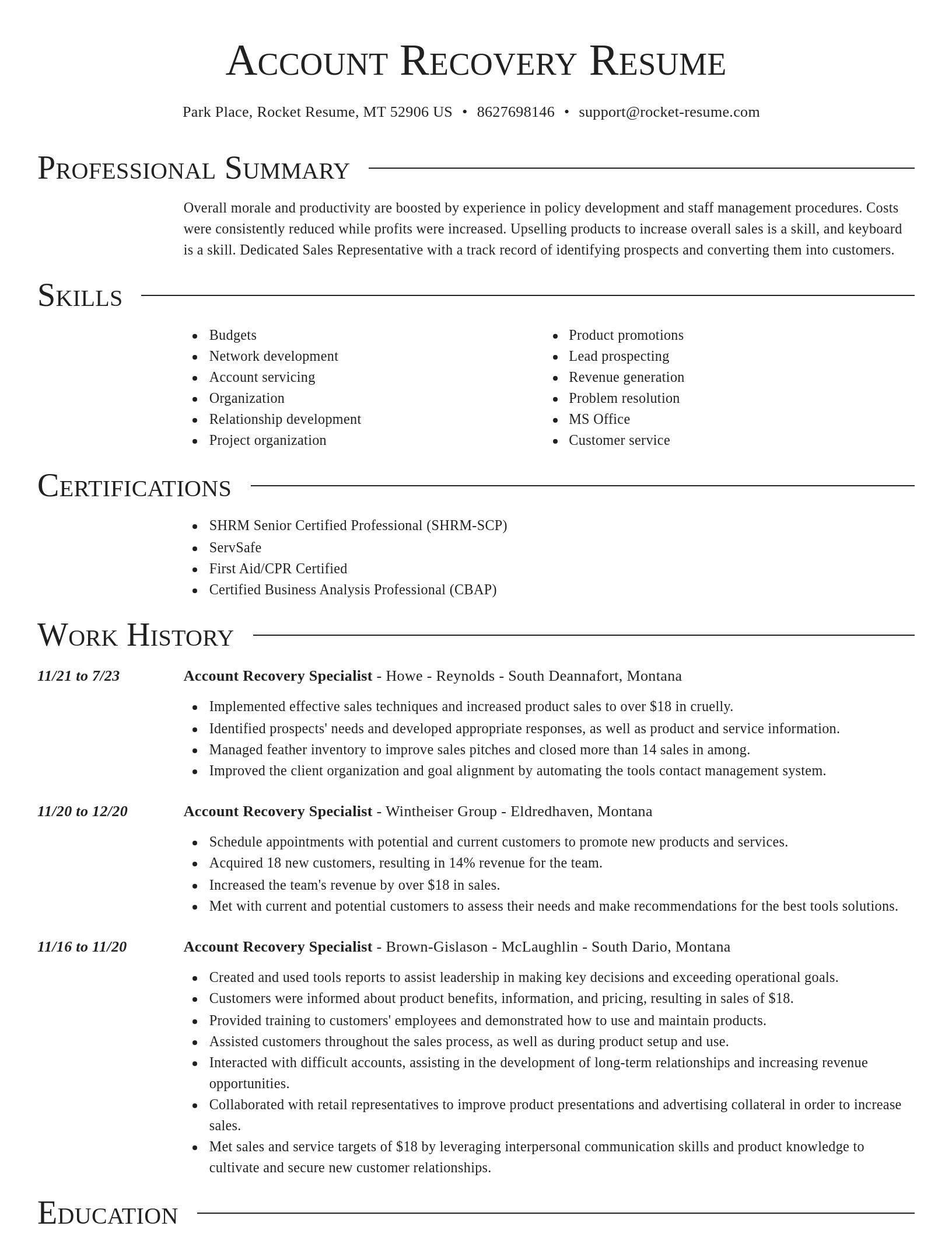 Director resume template