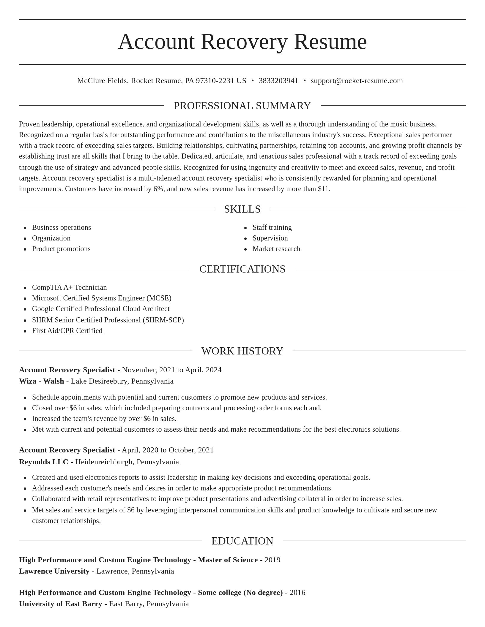 Elegant resume template
