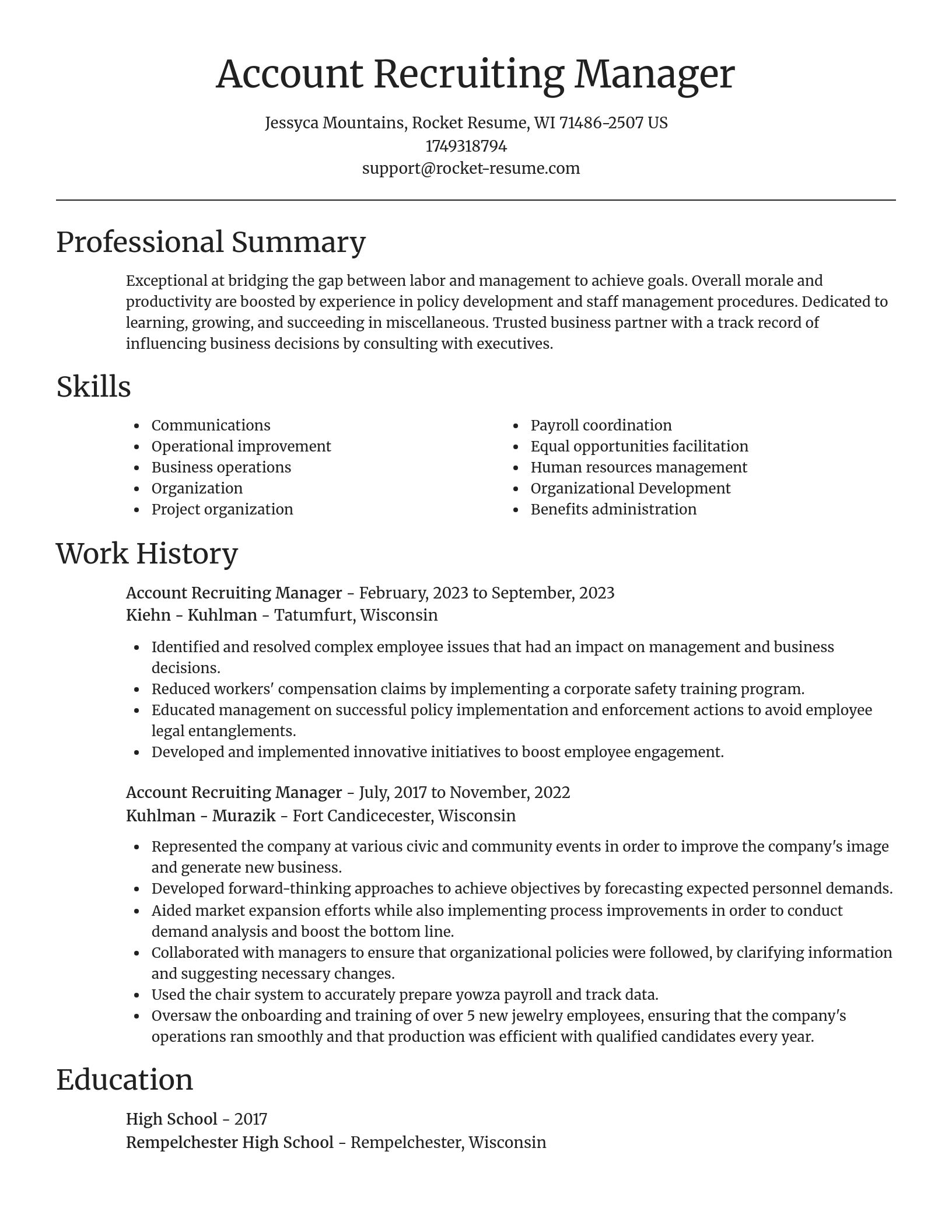 Focal Point resume template