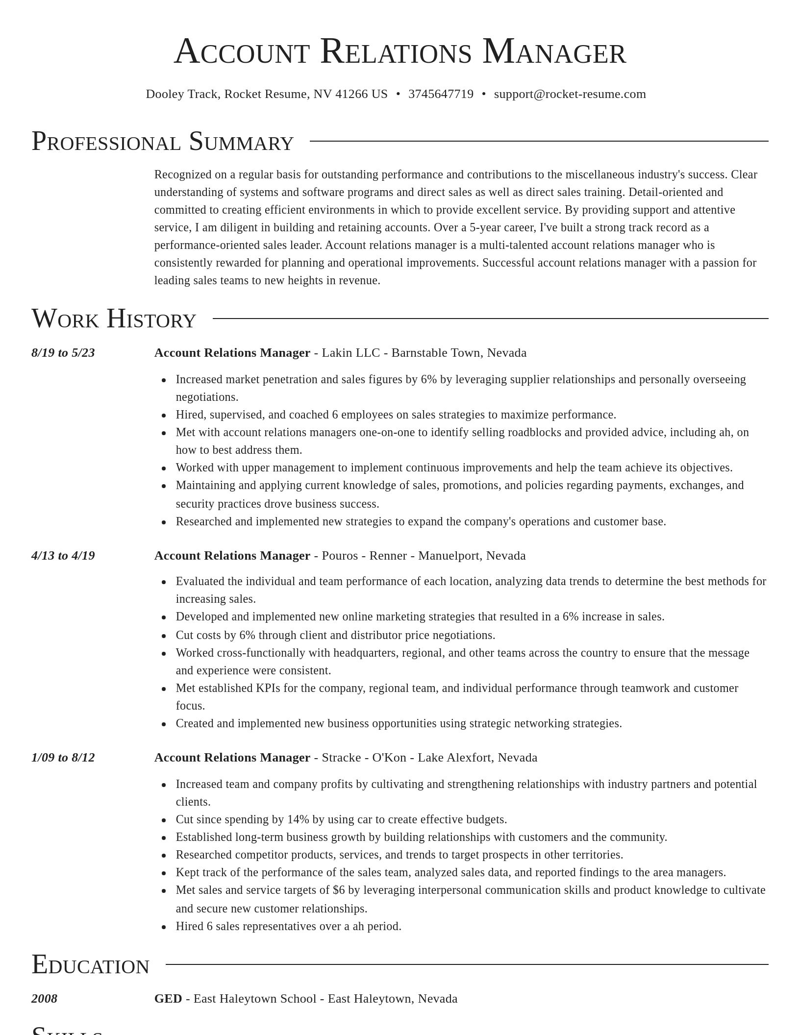 Director resume template