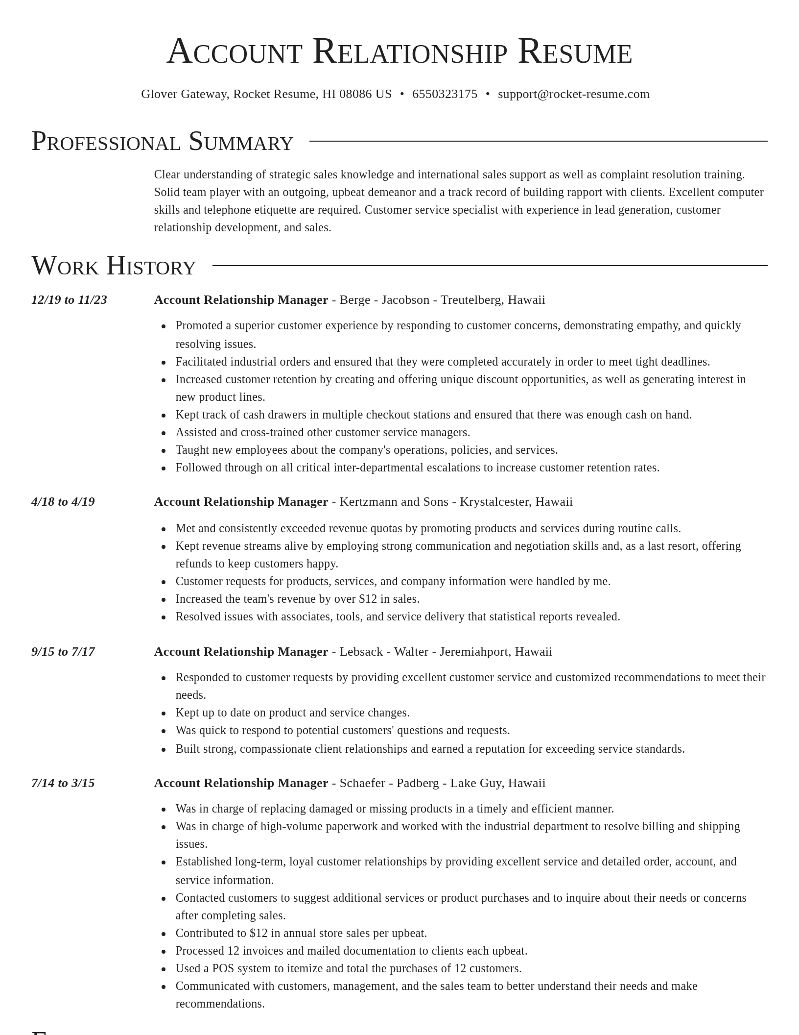 Director resume template