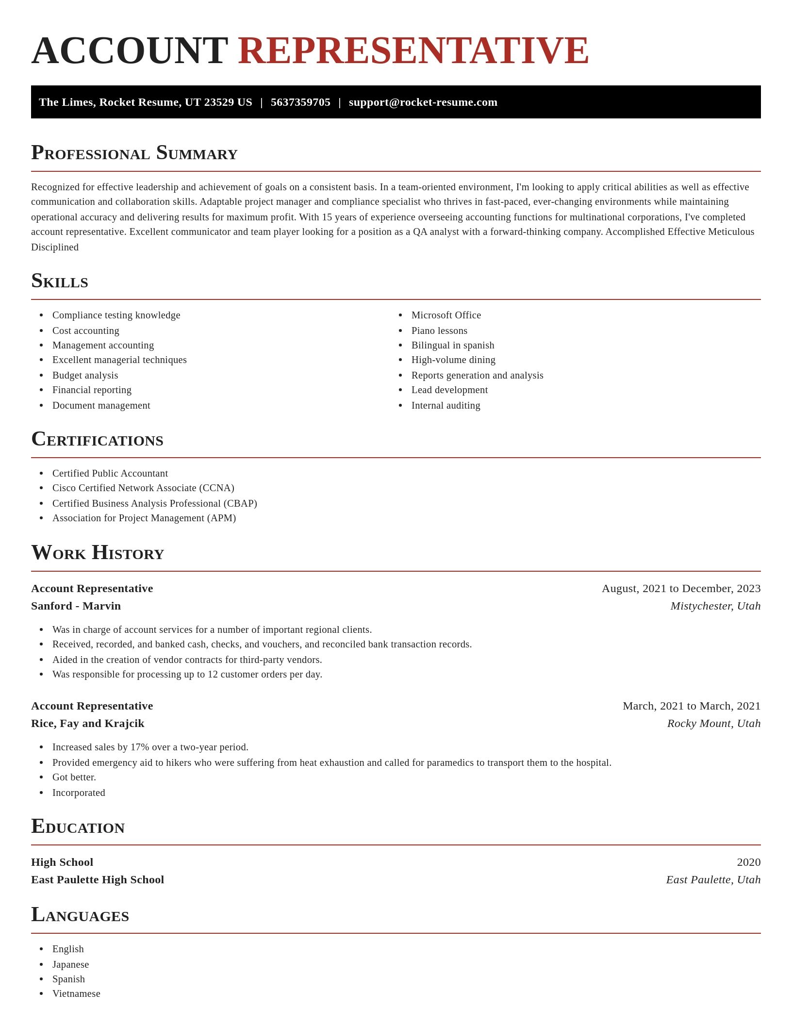 Exquisite resume template