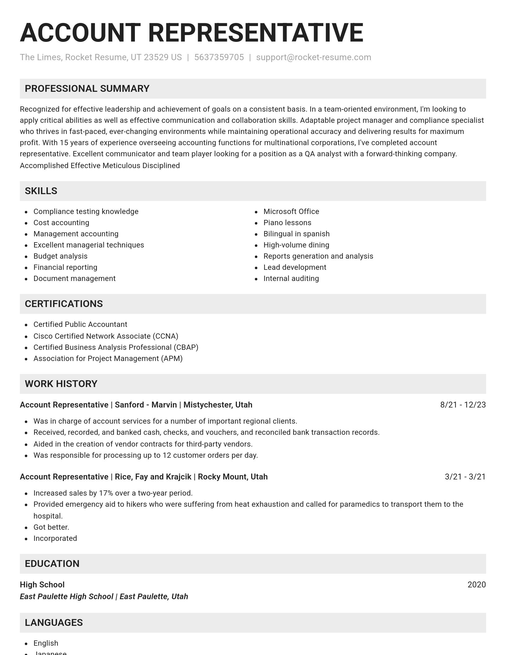 Genius resume template