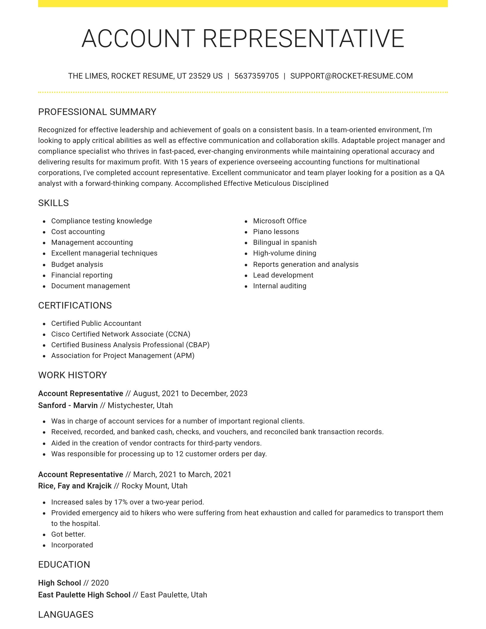 Grand resume template