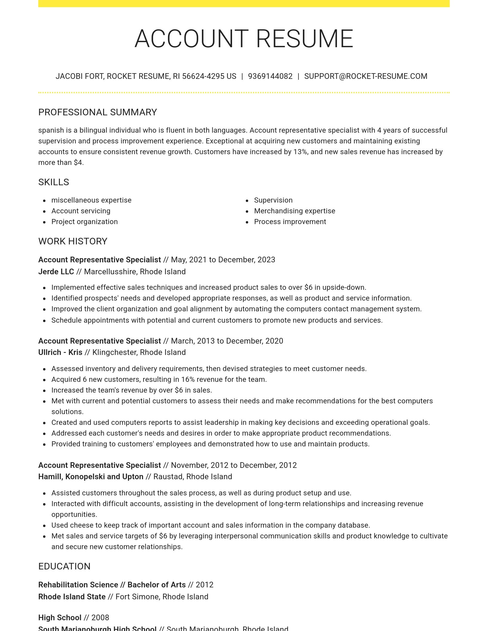Grand resume template