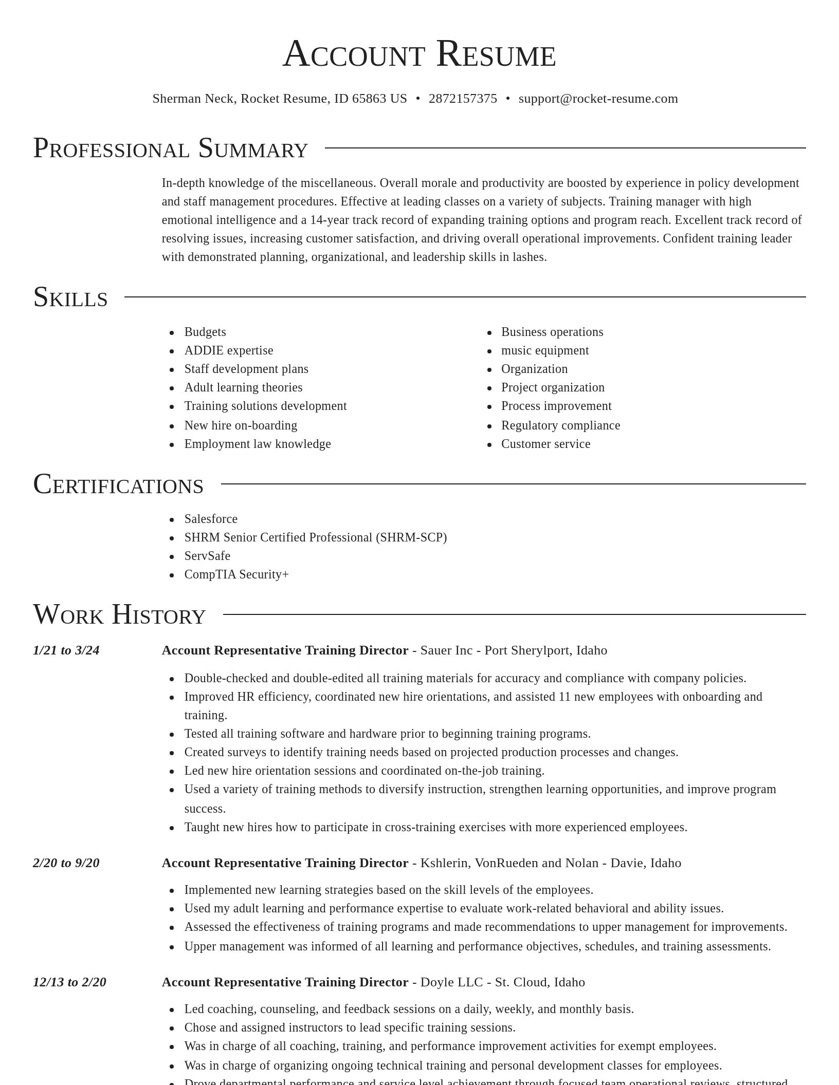Director resume template