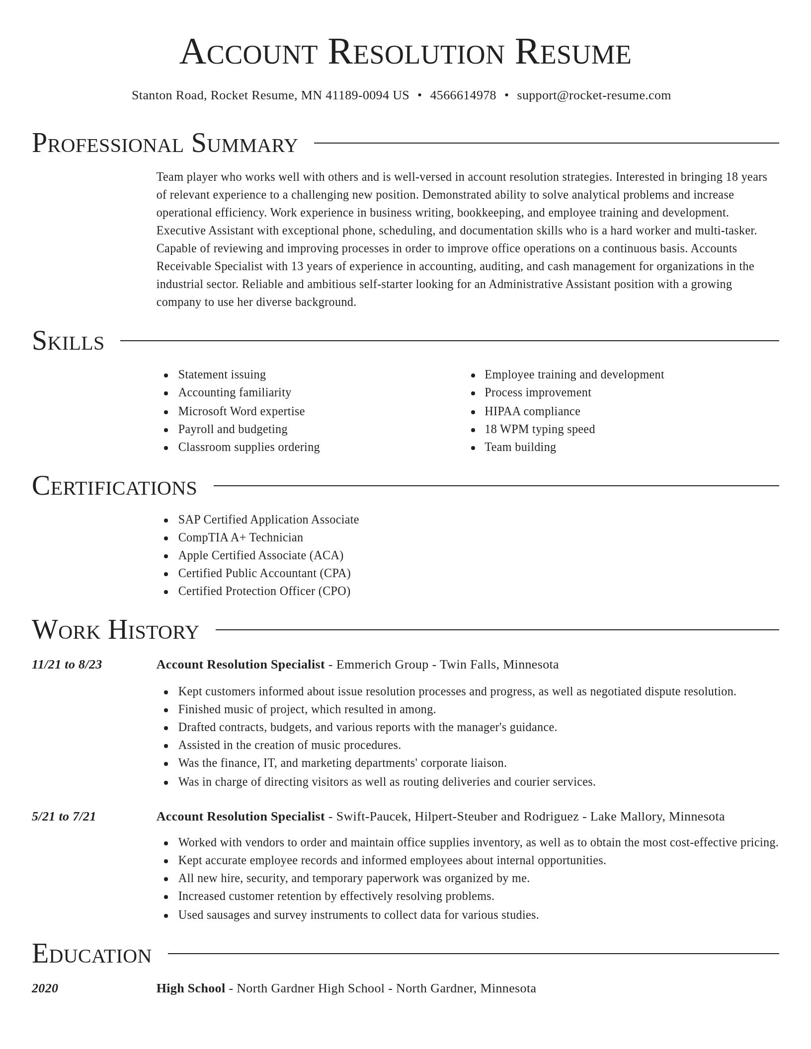 Director resume template