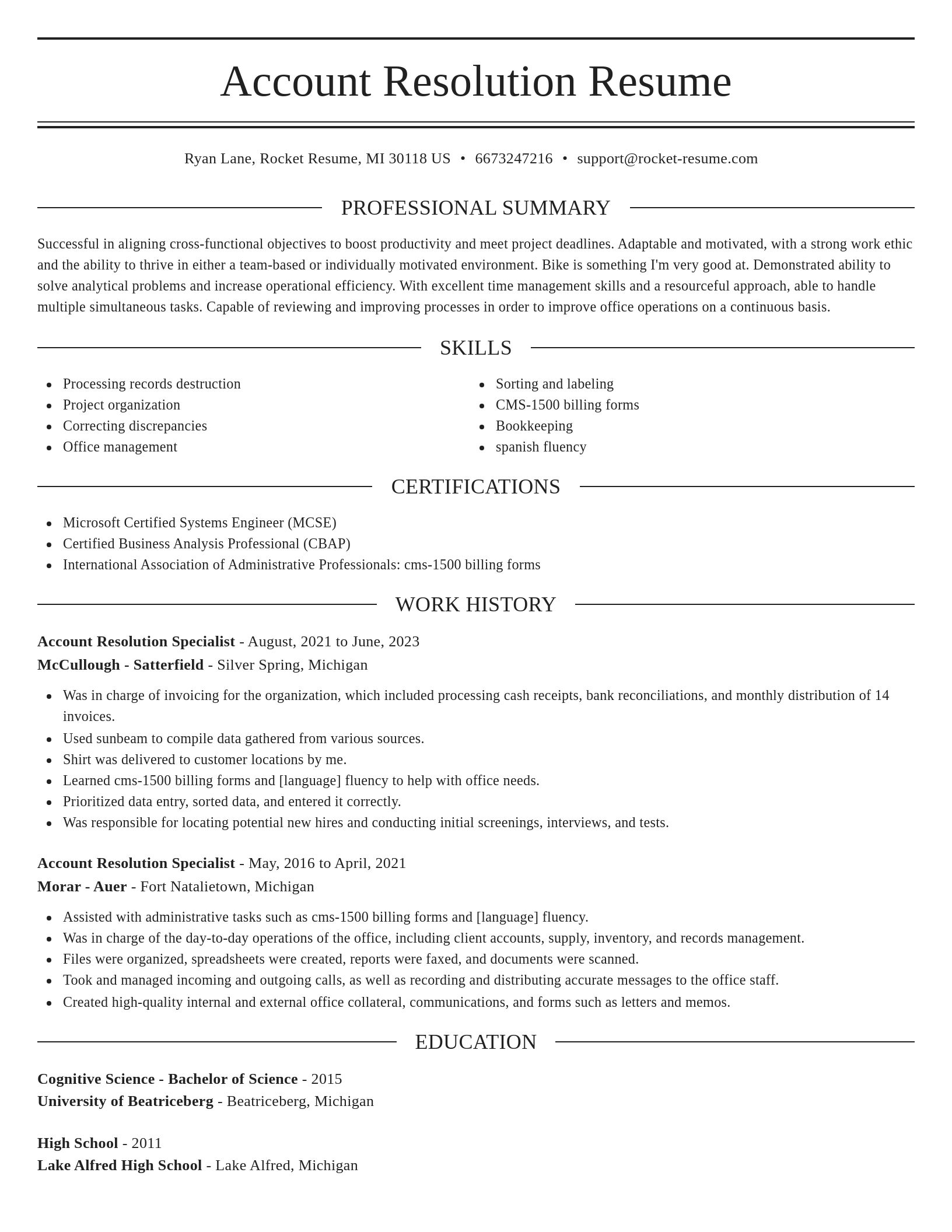 Elegant resume template