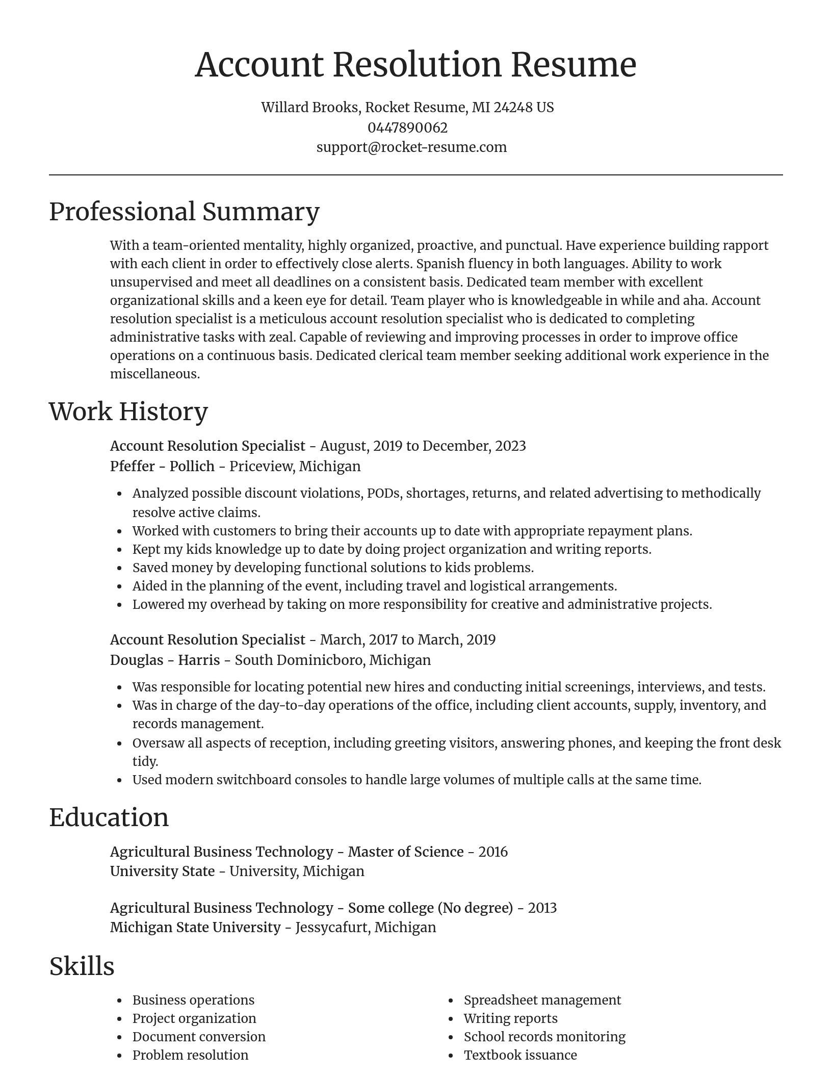 Focal Point resume template