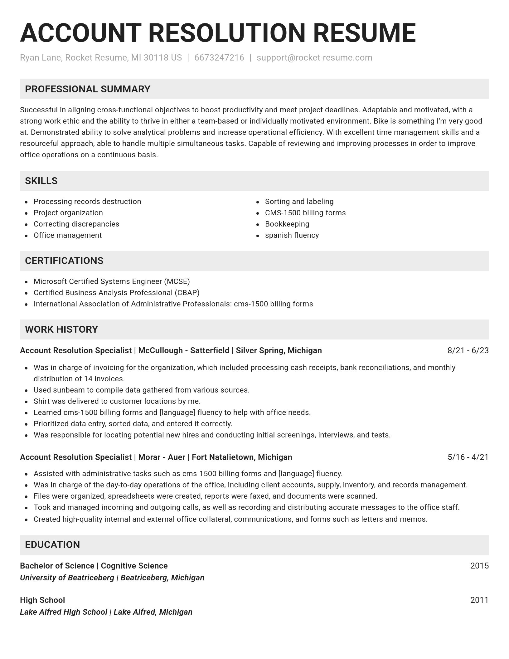 Genius resume template