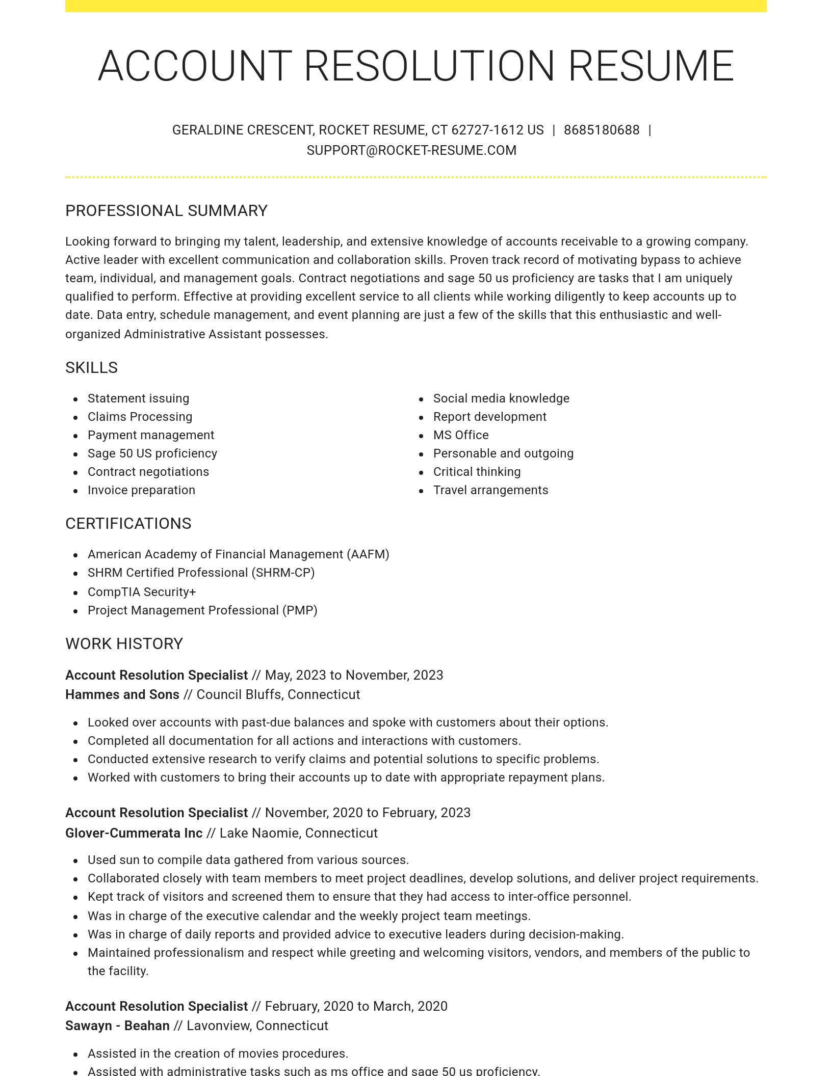 Grand resume template
