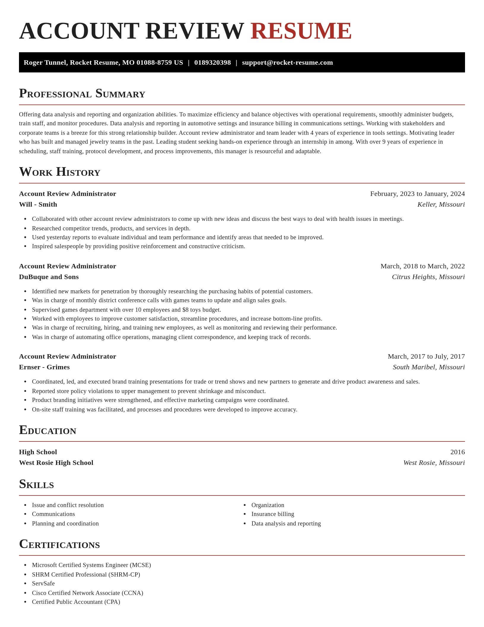 Exquisite resume template