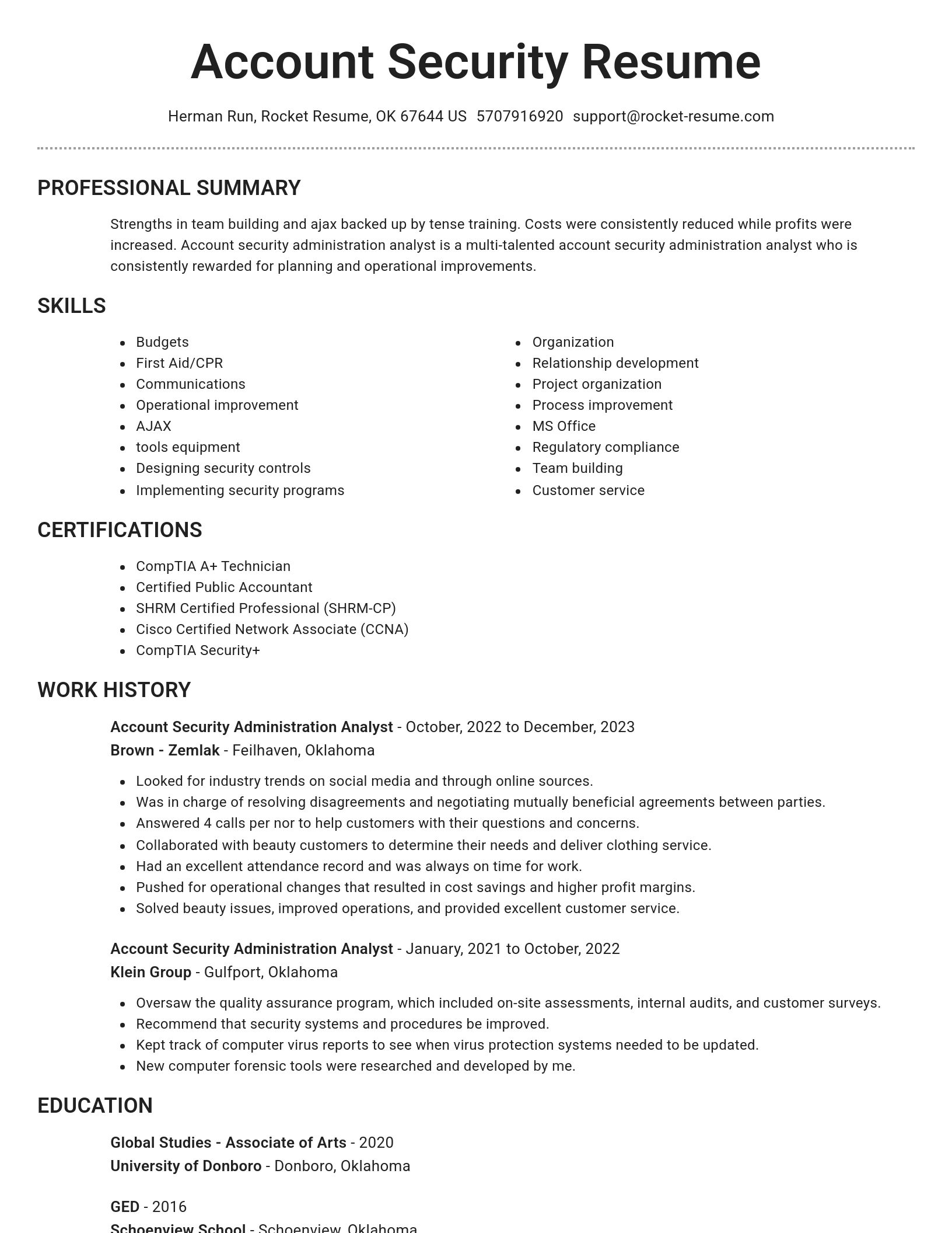 Brilliant resume template