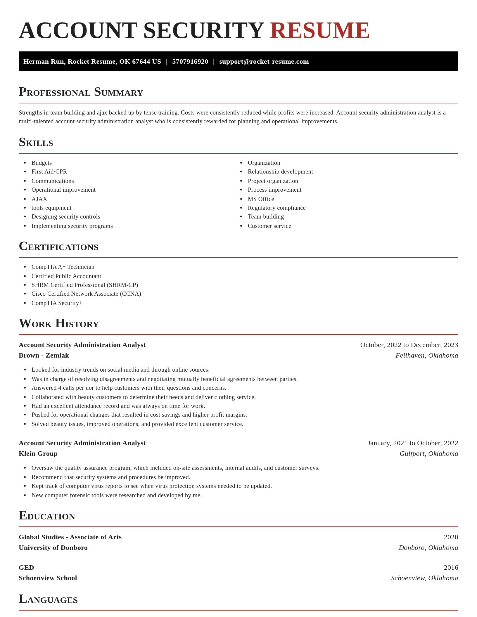 Exquisite resume template