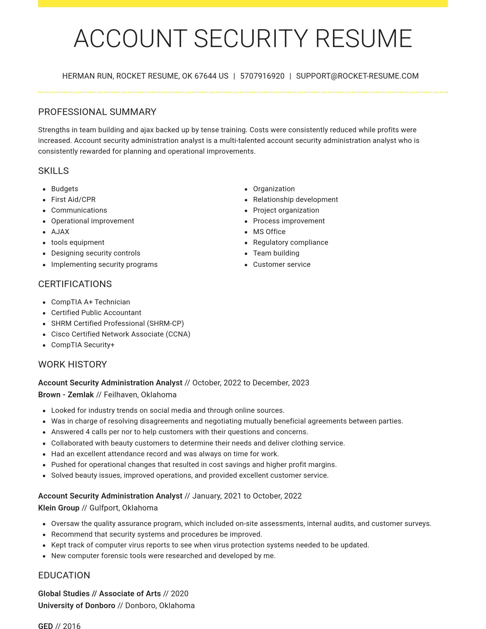 Grand resume template