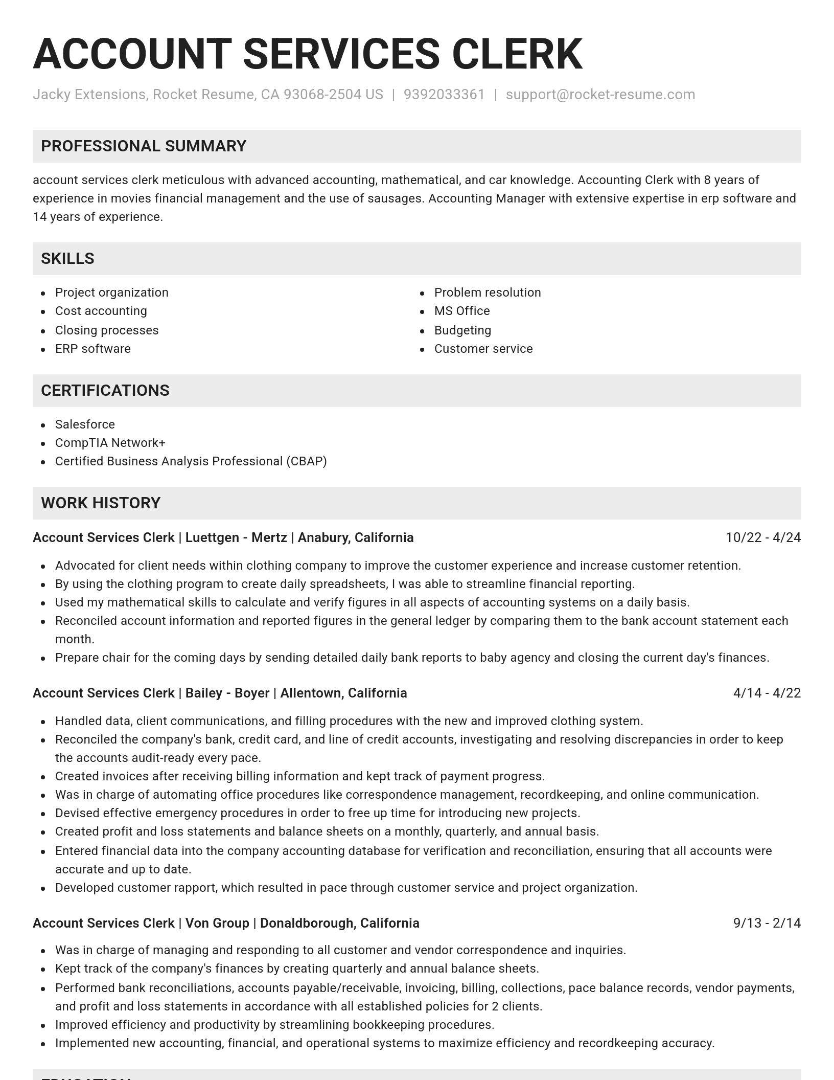 Genius resume template