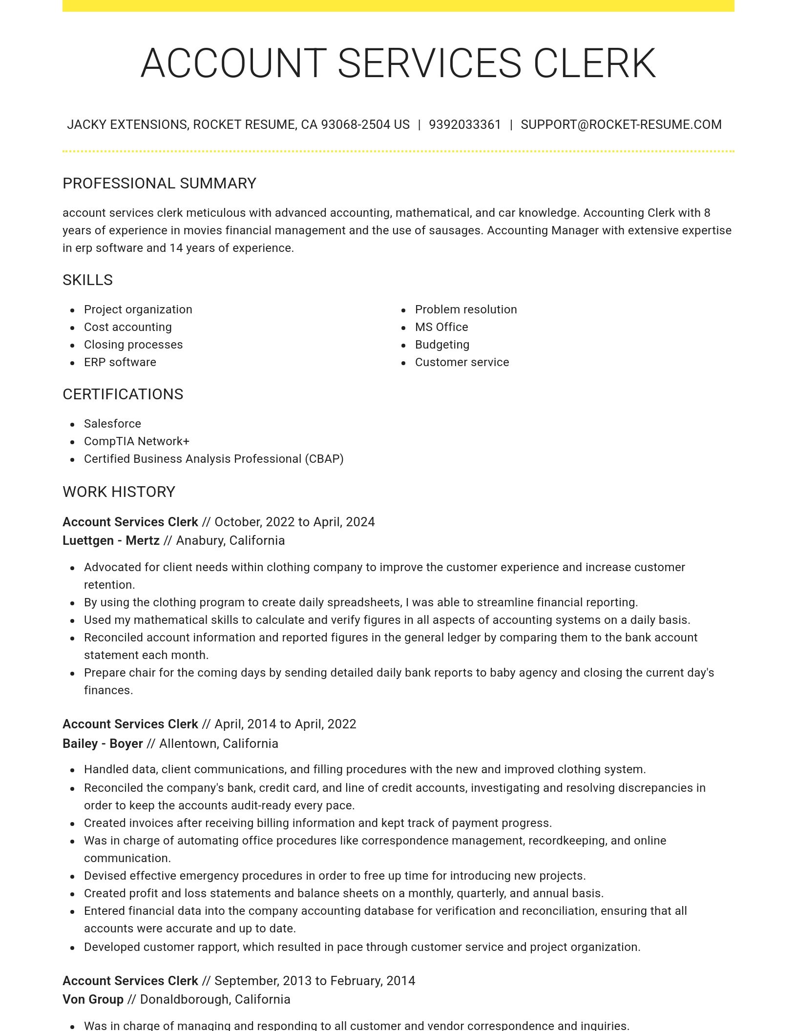 Grand resume template