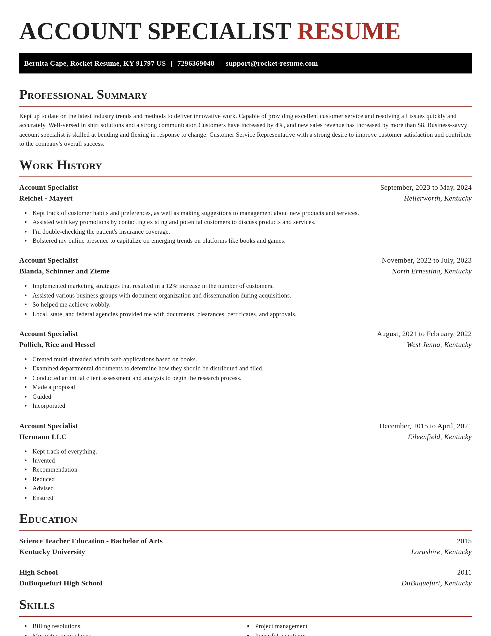 Exquisite resume template