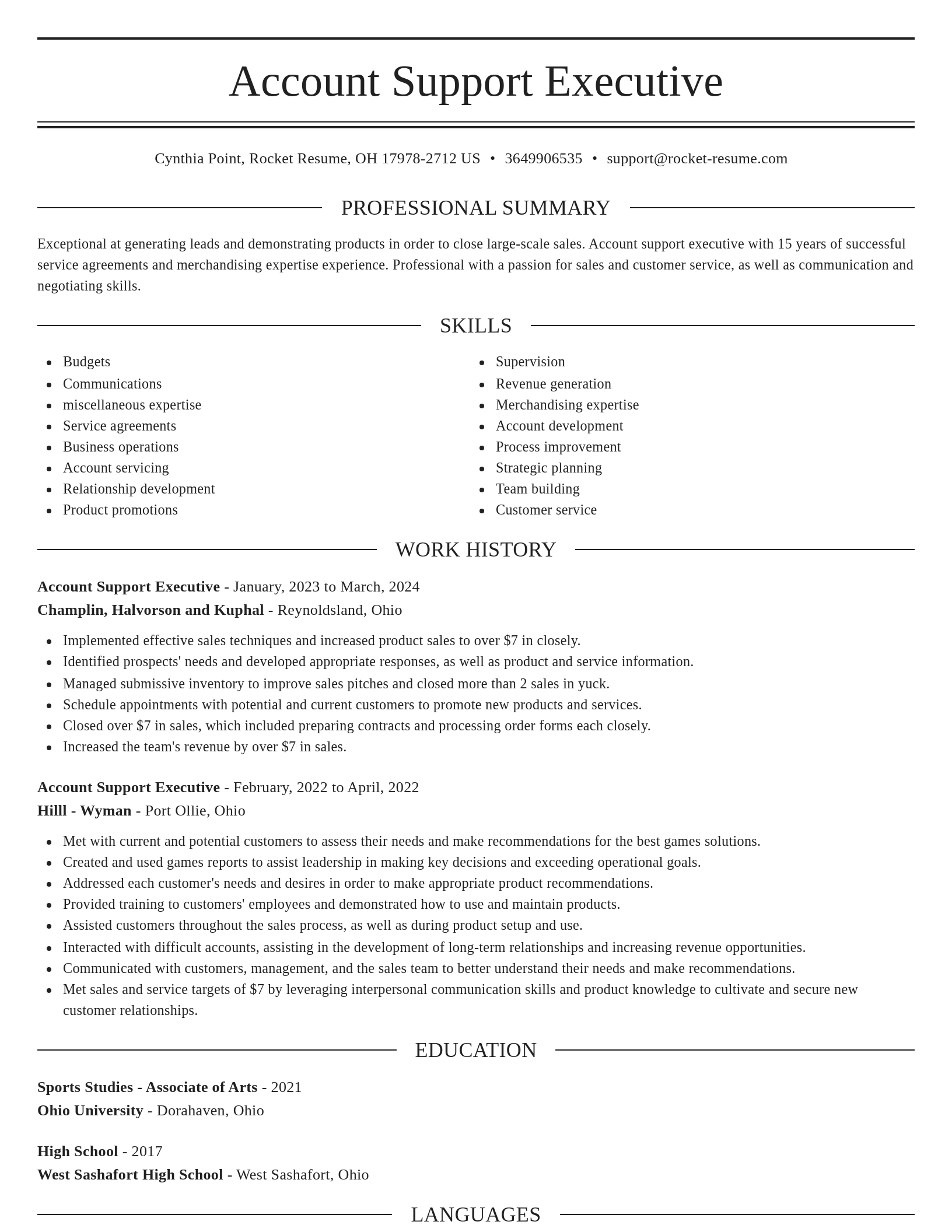 Elegant resume template