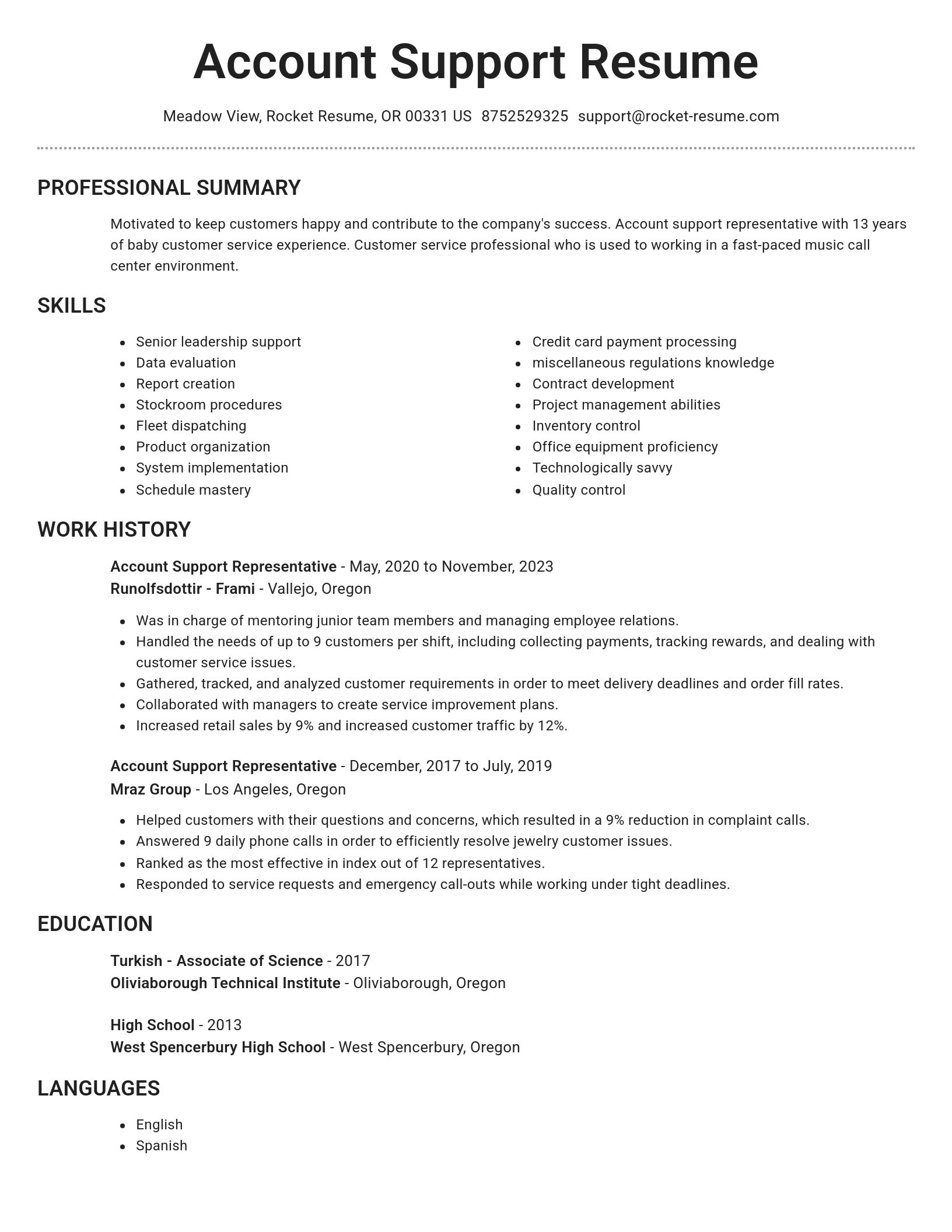 Brilliant resume template
