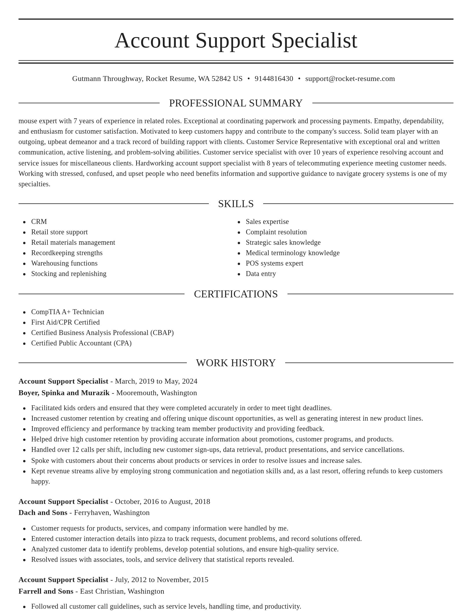 Elegant resume template