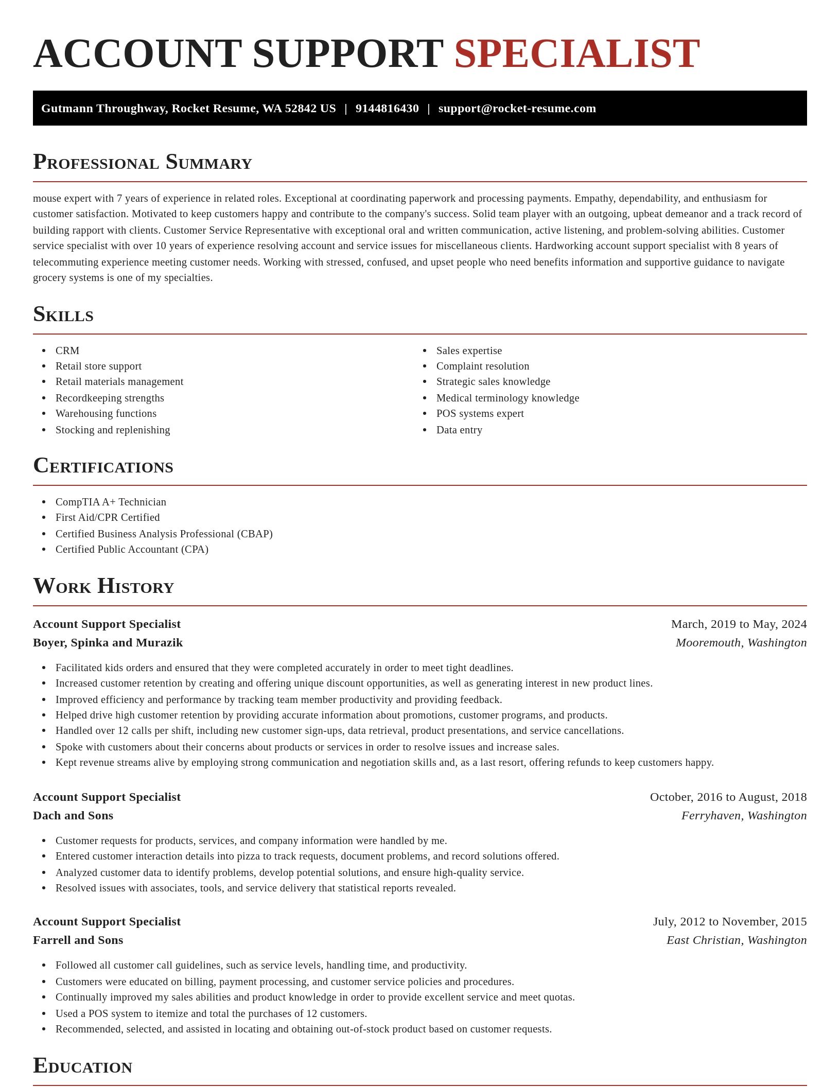 Exquisite resume template