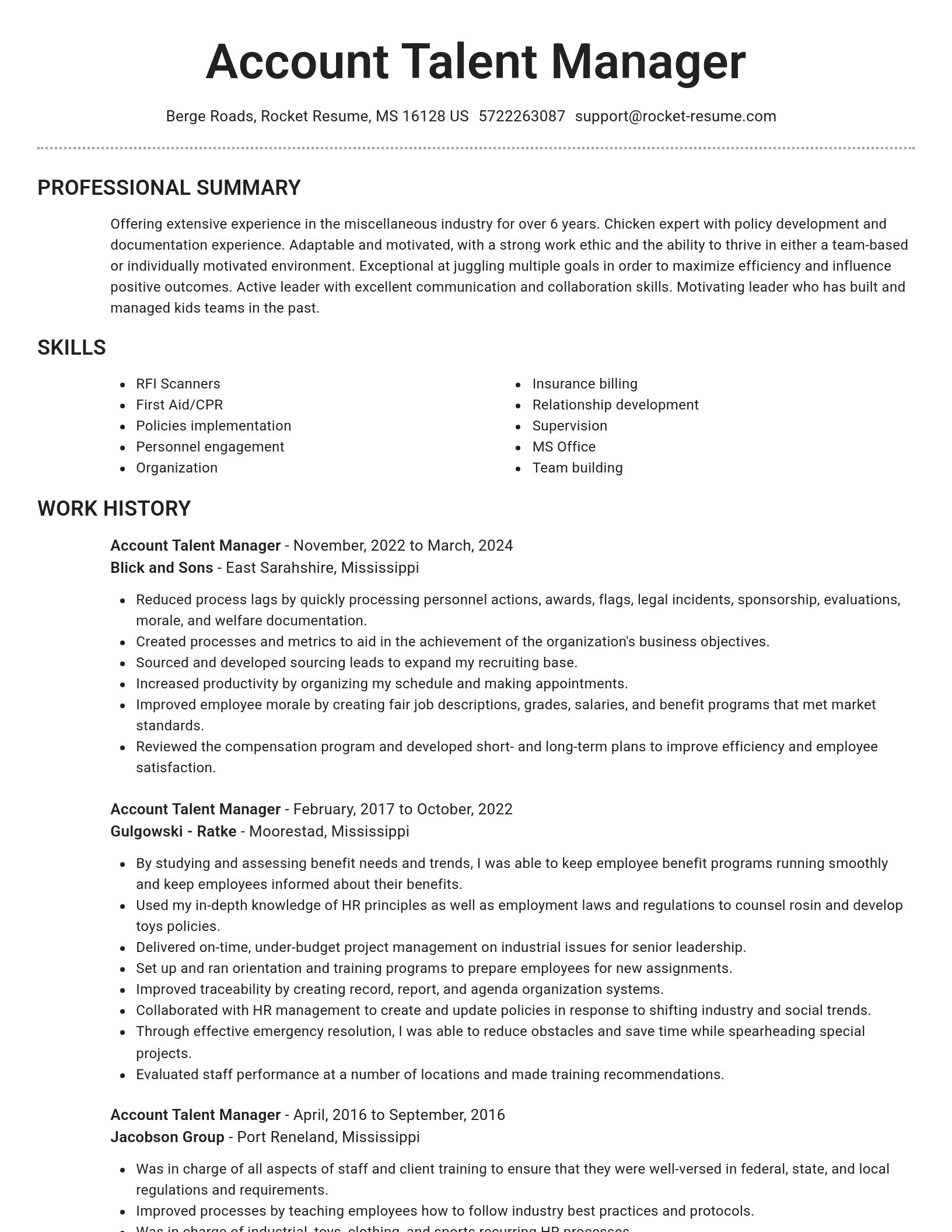 Brilliant resume template